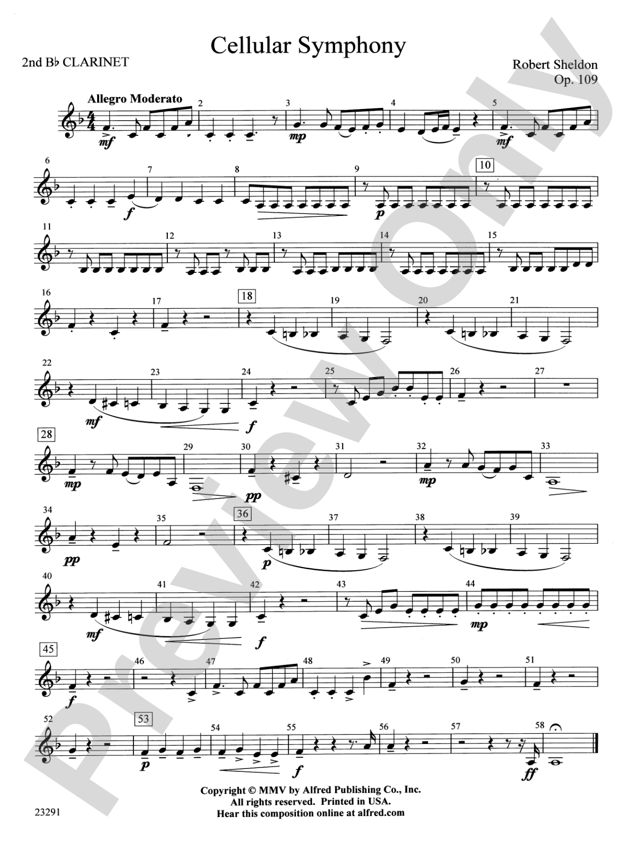 Cellular Symphony: 2nd B-flat Clarinet