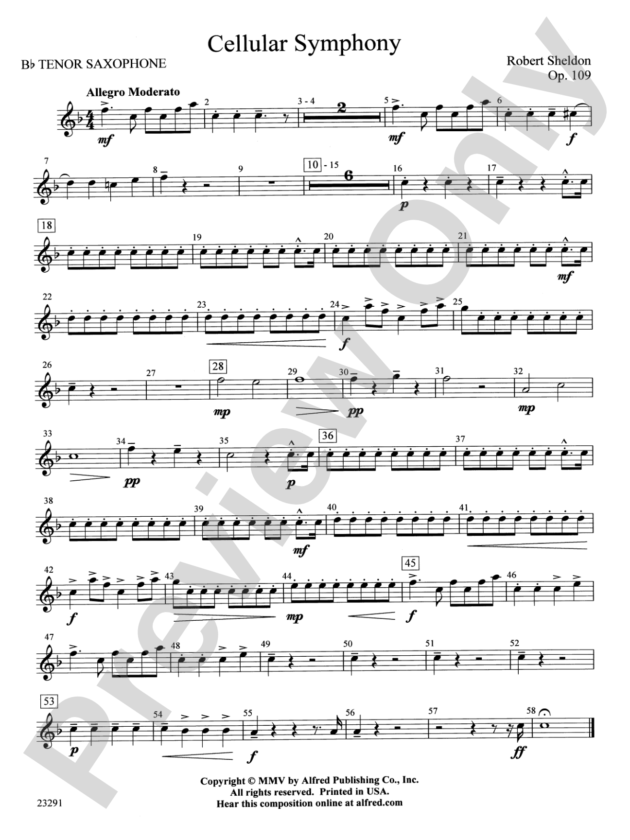 Cellular Symphony: B-flat Tenor Saxophone
