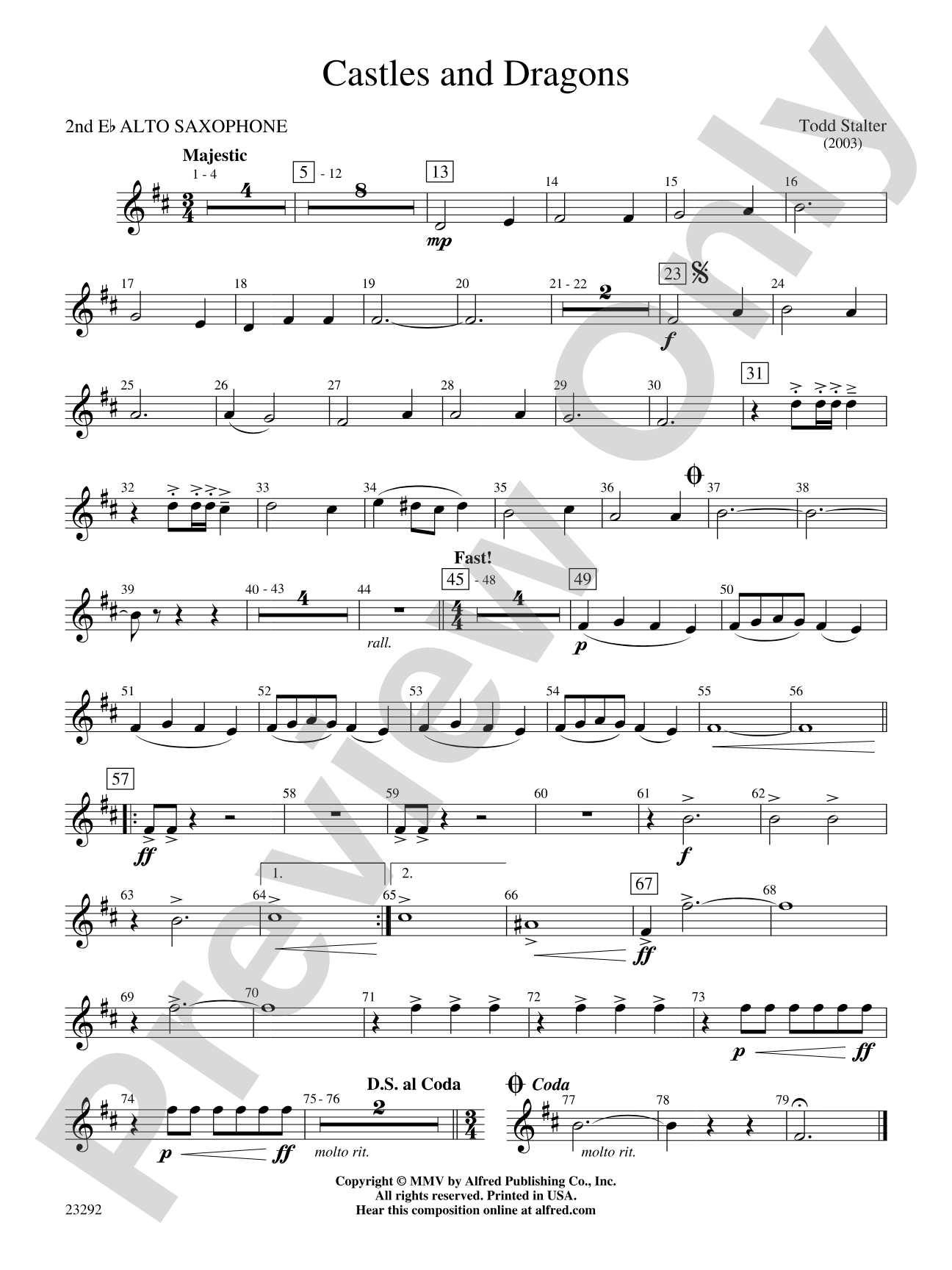 Castles and Dragons: 2nd E-flat Alto Saxophone
