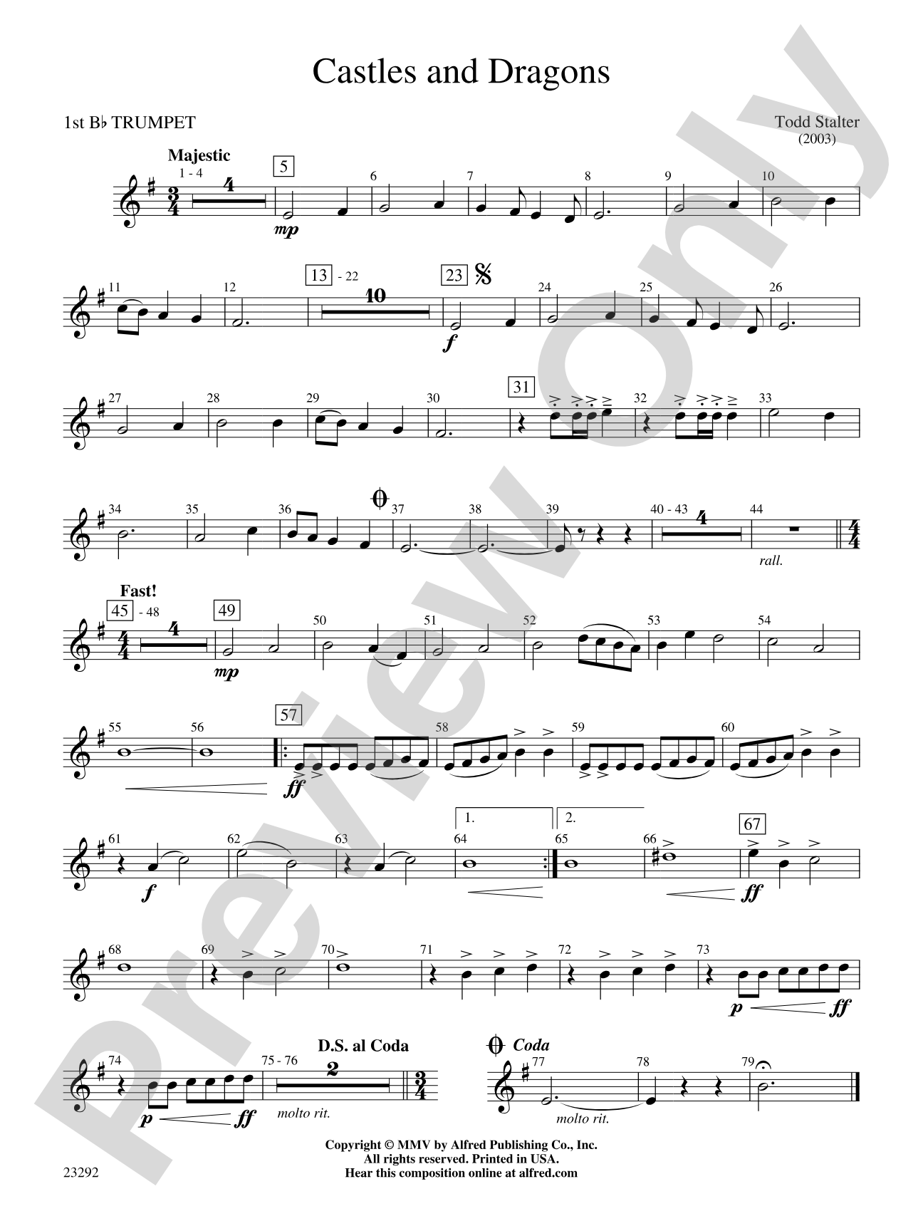Castles and Dragons: 1st B-flat Trumpet
