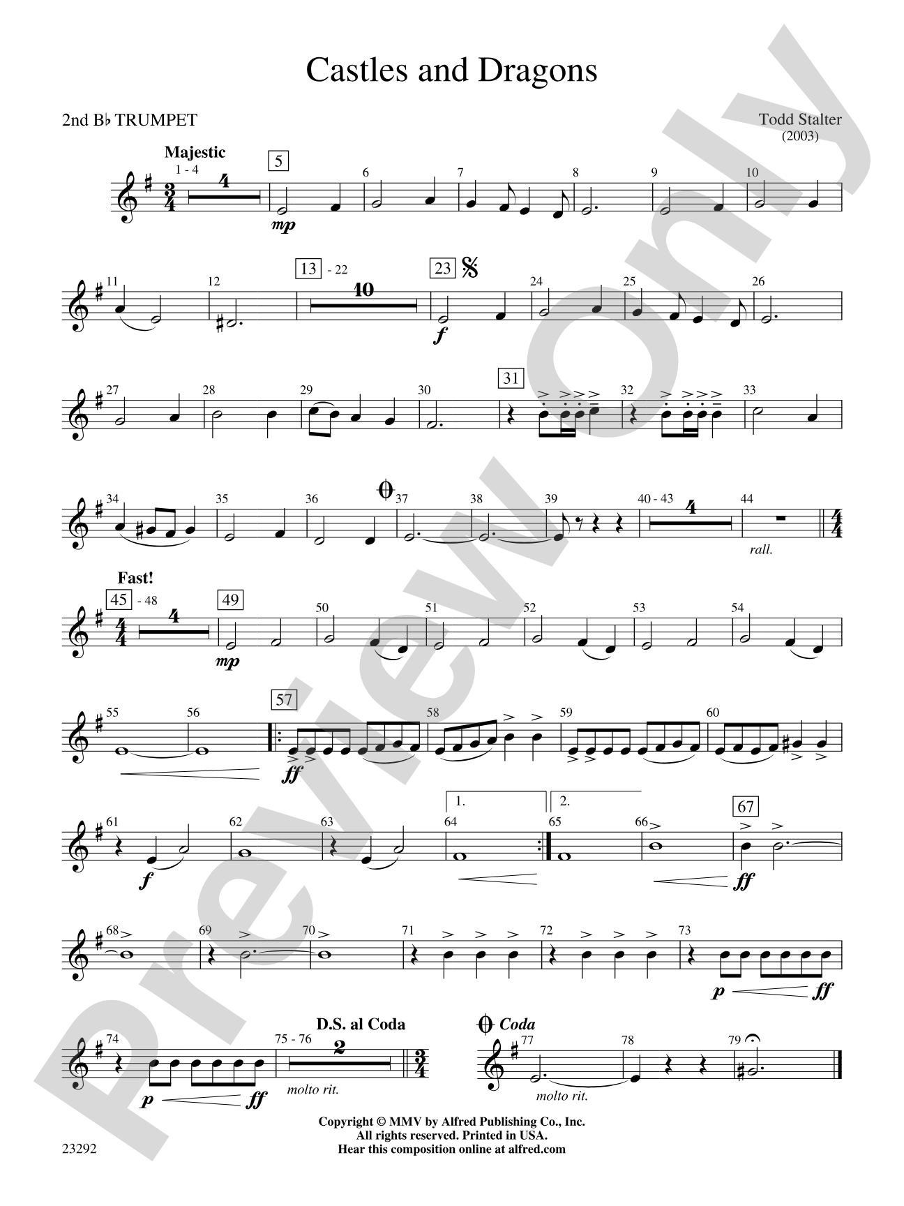 Castles and Dragons: 2nd B-flat Trumpet