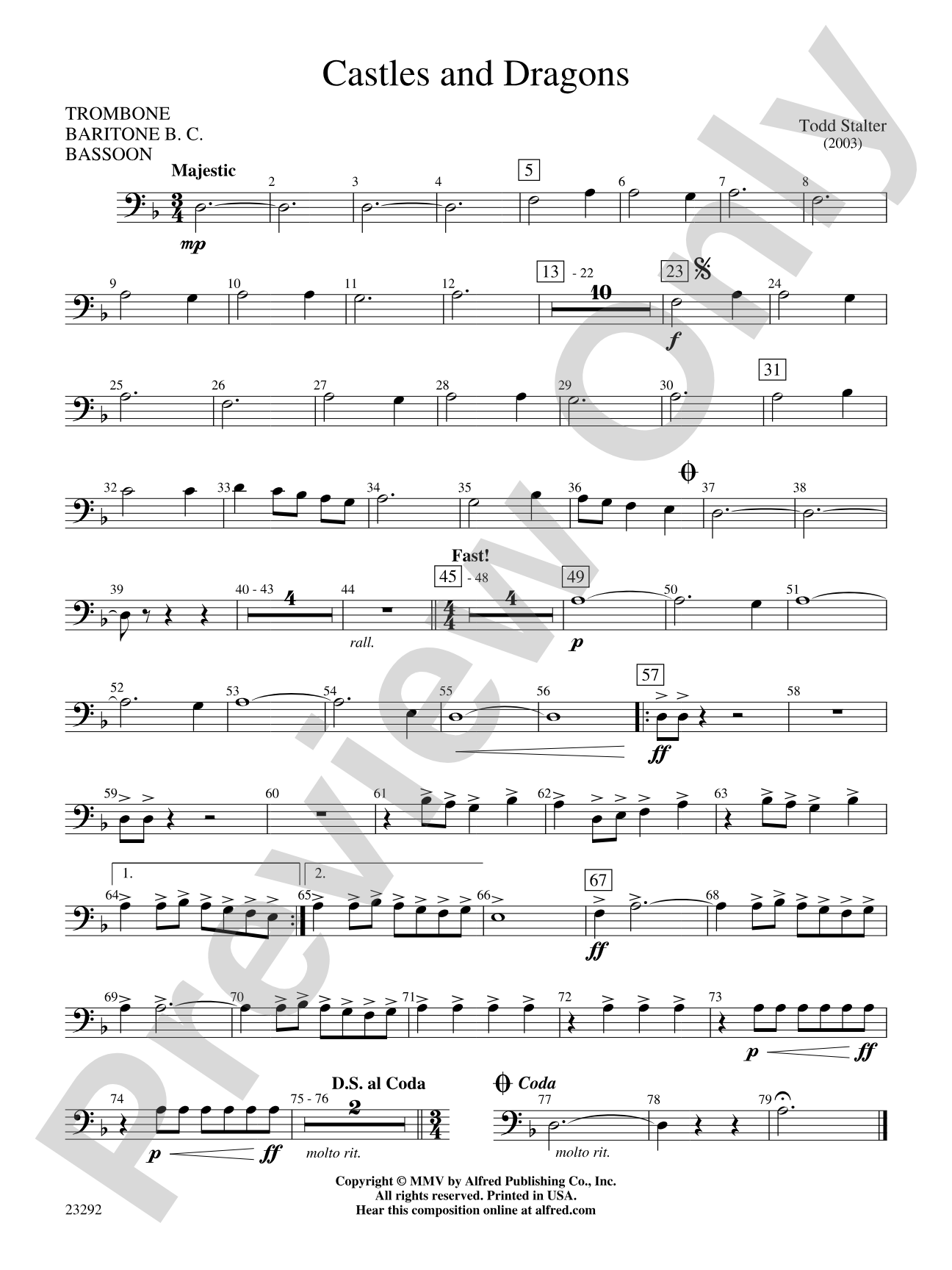 Castles and Dragons: 1st Trombone