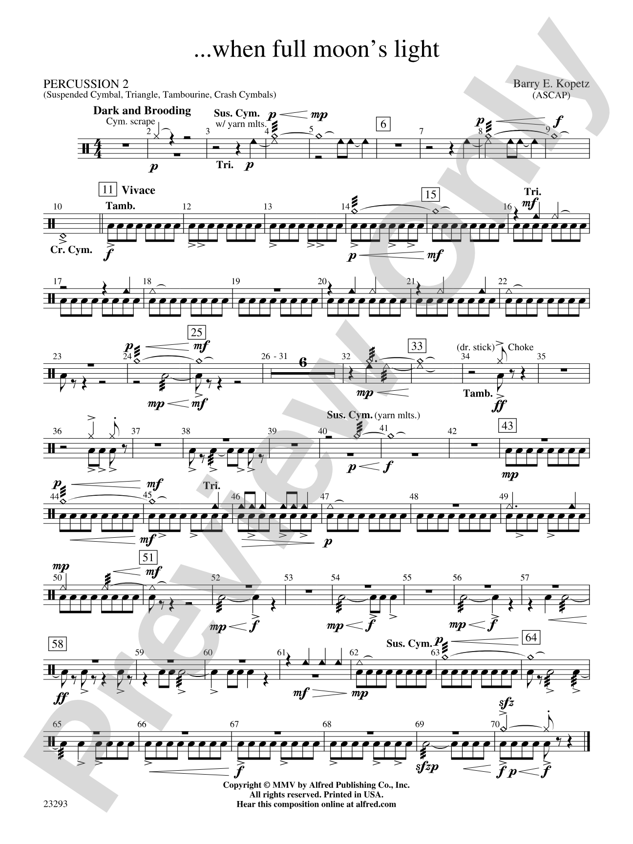 ... when full moon's light: 2nd Percussion