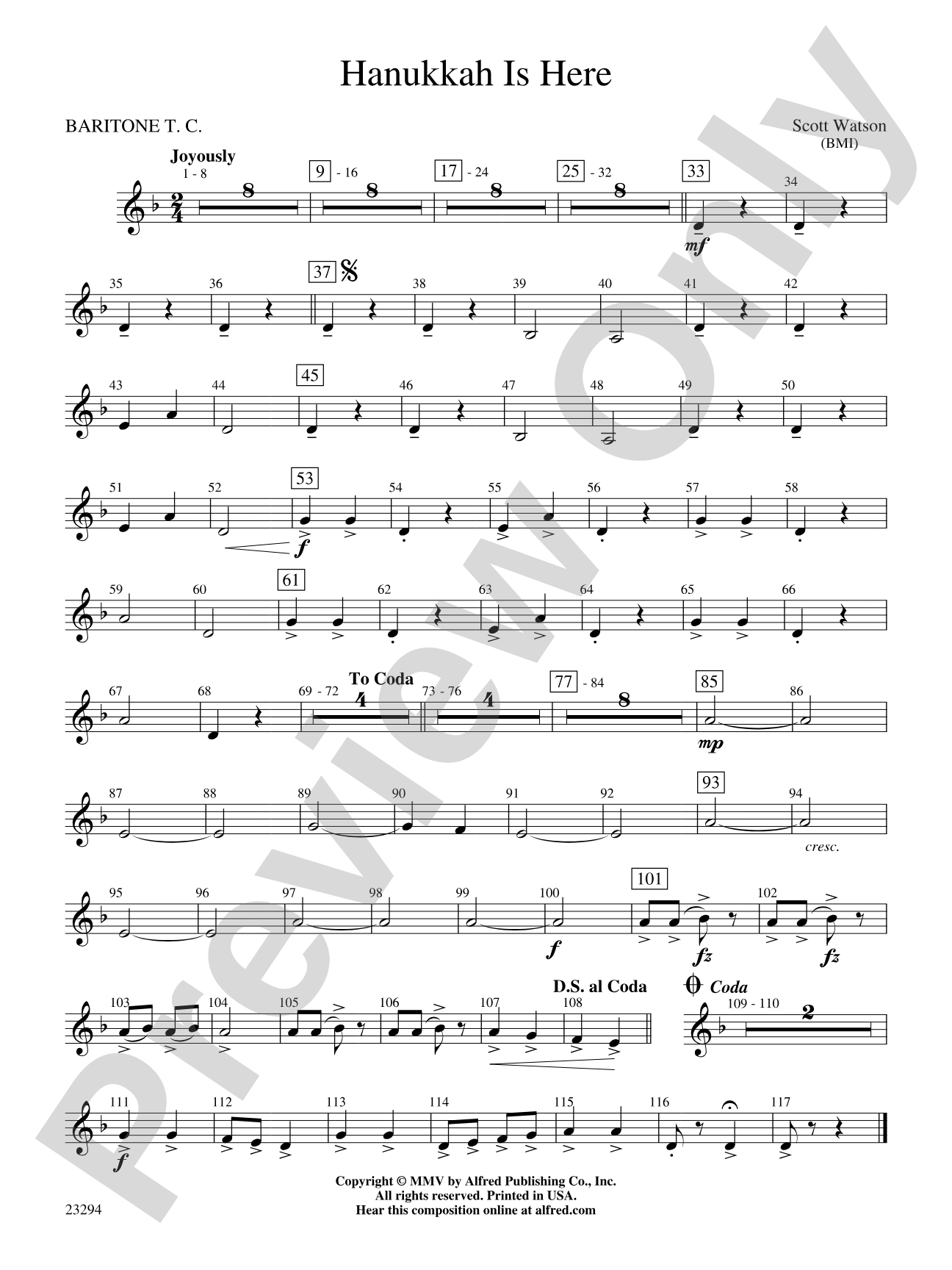 Hanukkah Is Here: Baritone T.C.