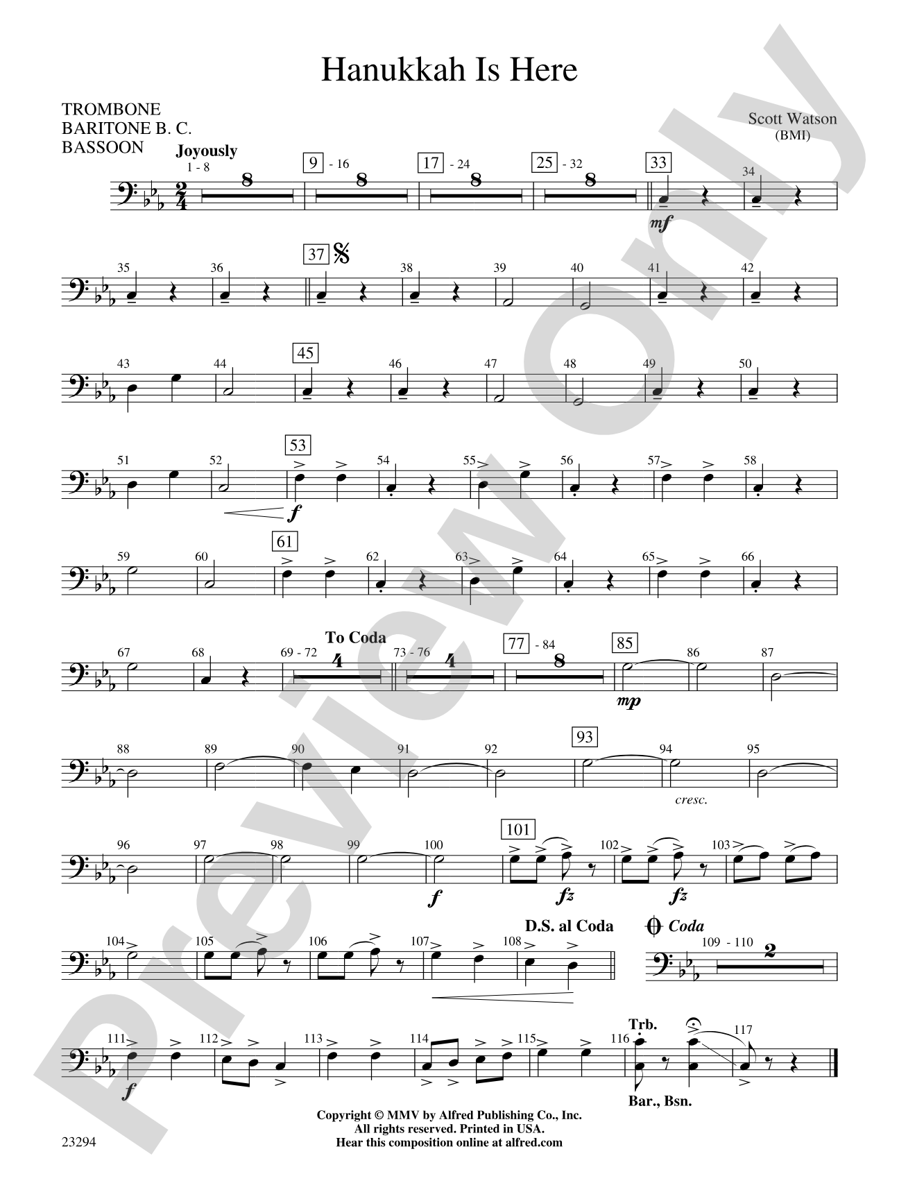 Hanukkah Is Here: 1st Trombone