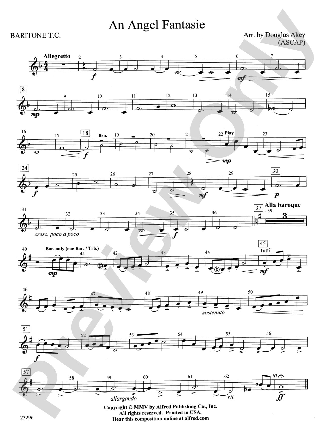 An Angel Fantasie: Baritone T.C.