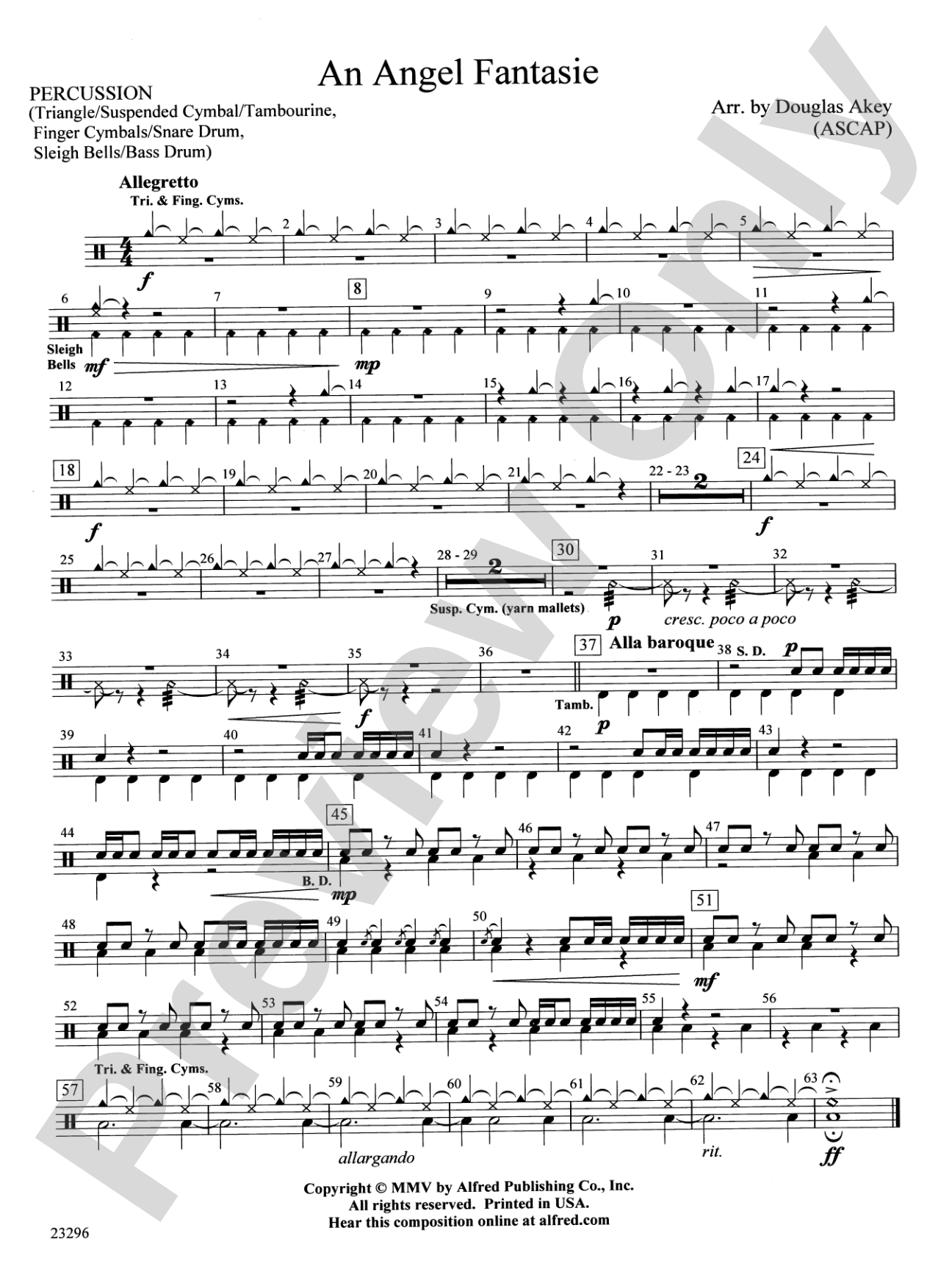 An Angel Fantasie: 1st Percussion