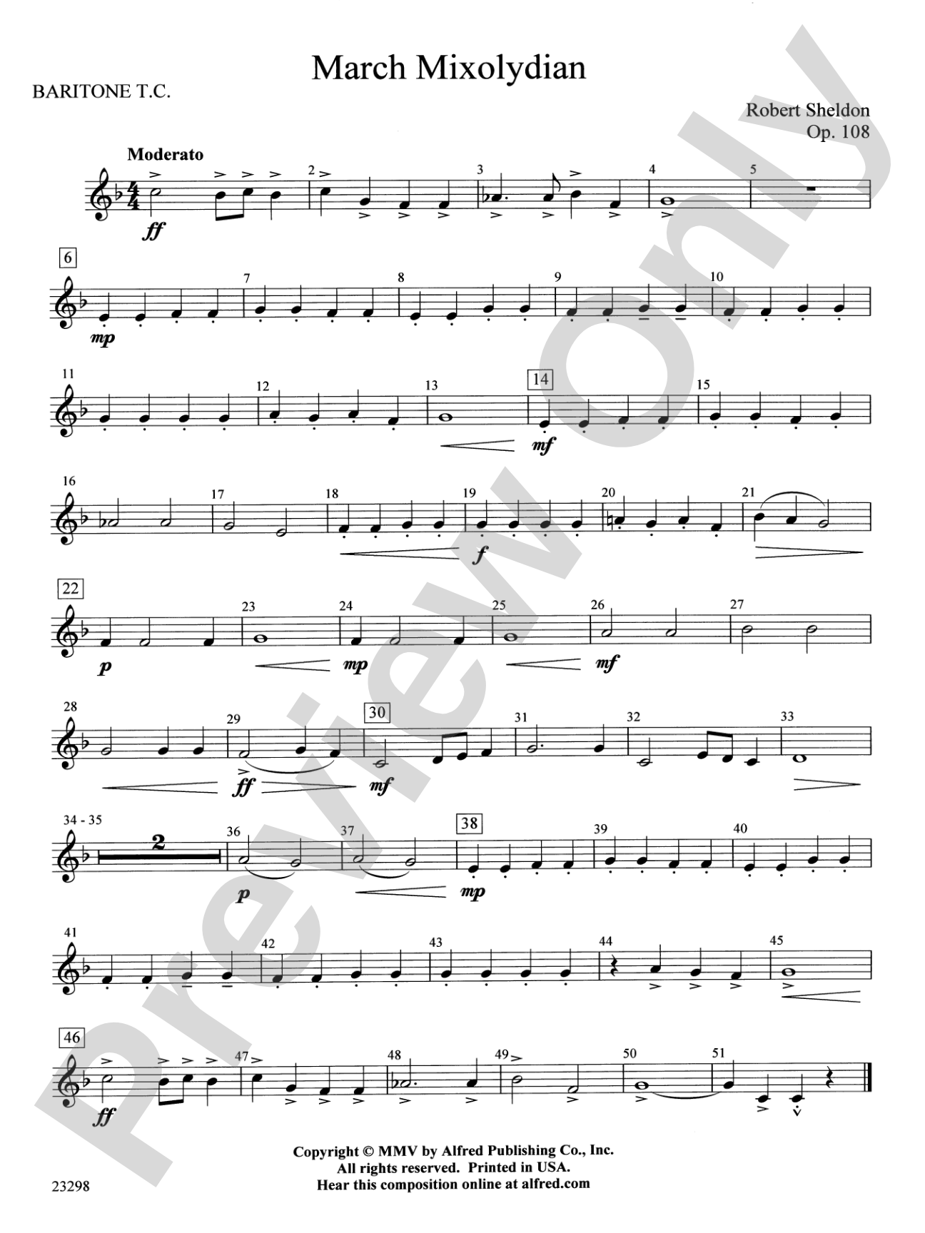 March Mixolydian: Baritone T.C.