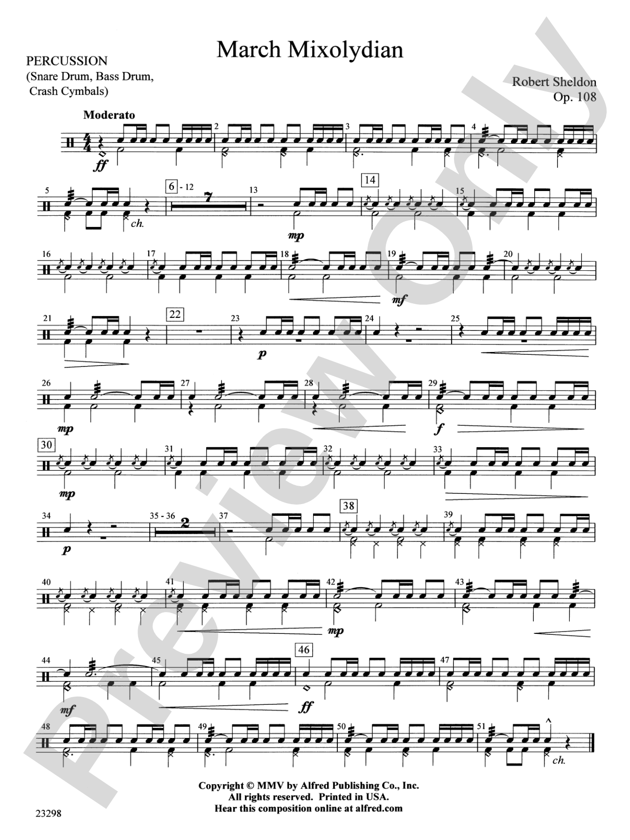 March Mixolydian: 1st Percussion