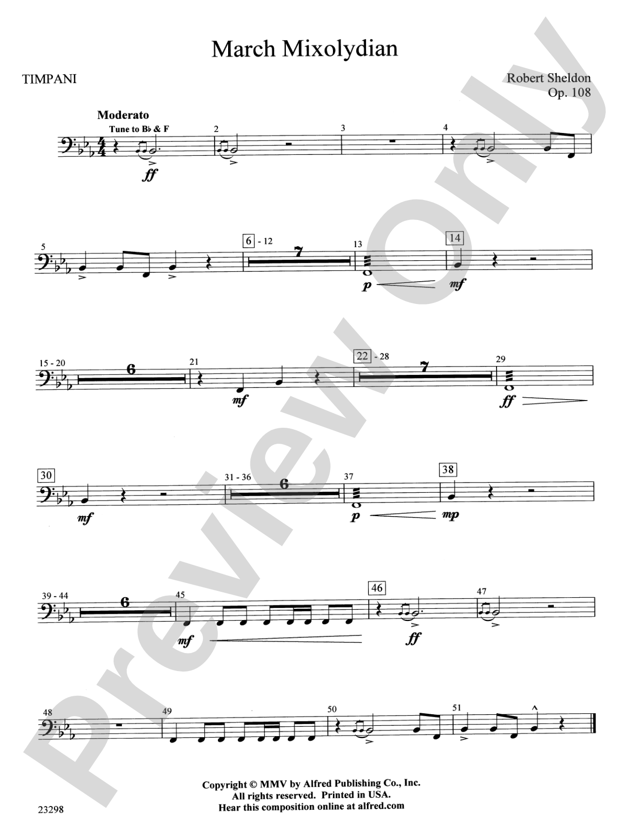 March Mixolydian: Timpani