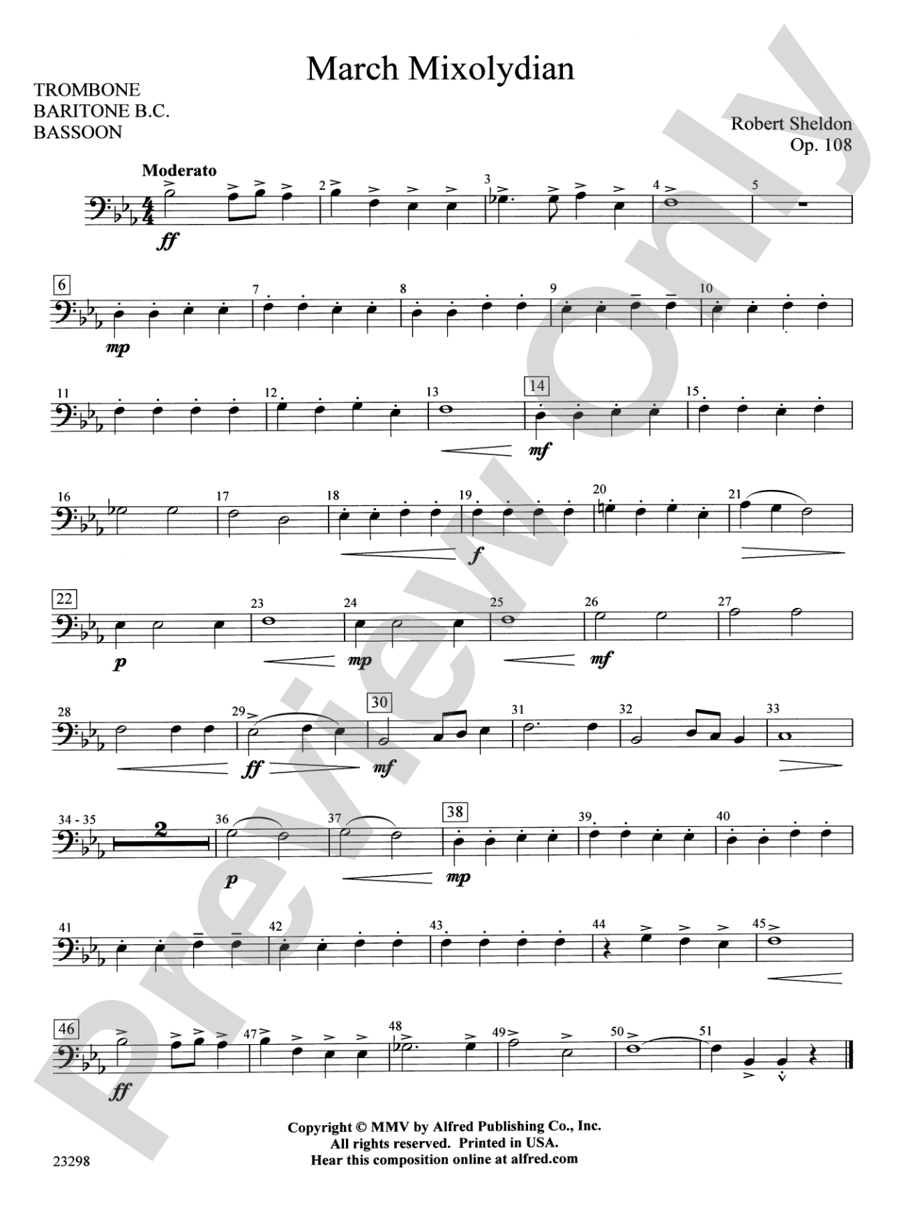 March Mixolydian: 1st Trombone