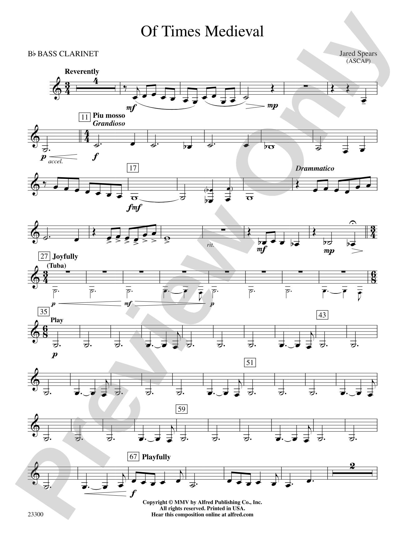 Of Times Medieval: B-flat Bass Clarinet