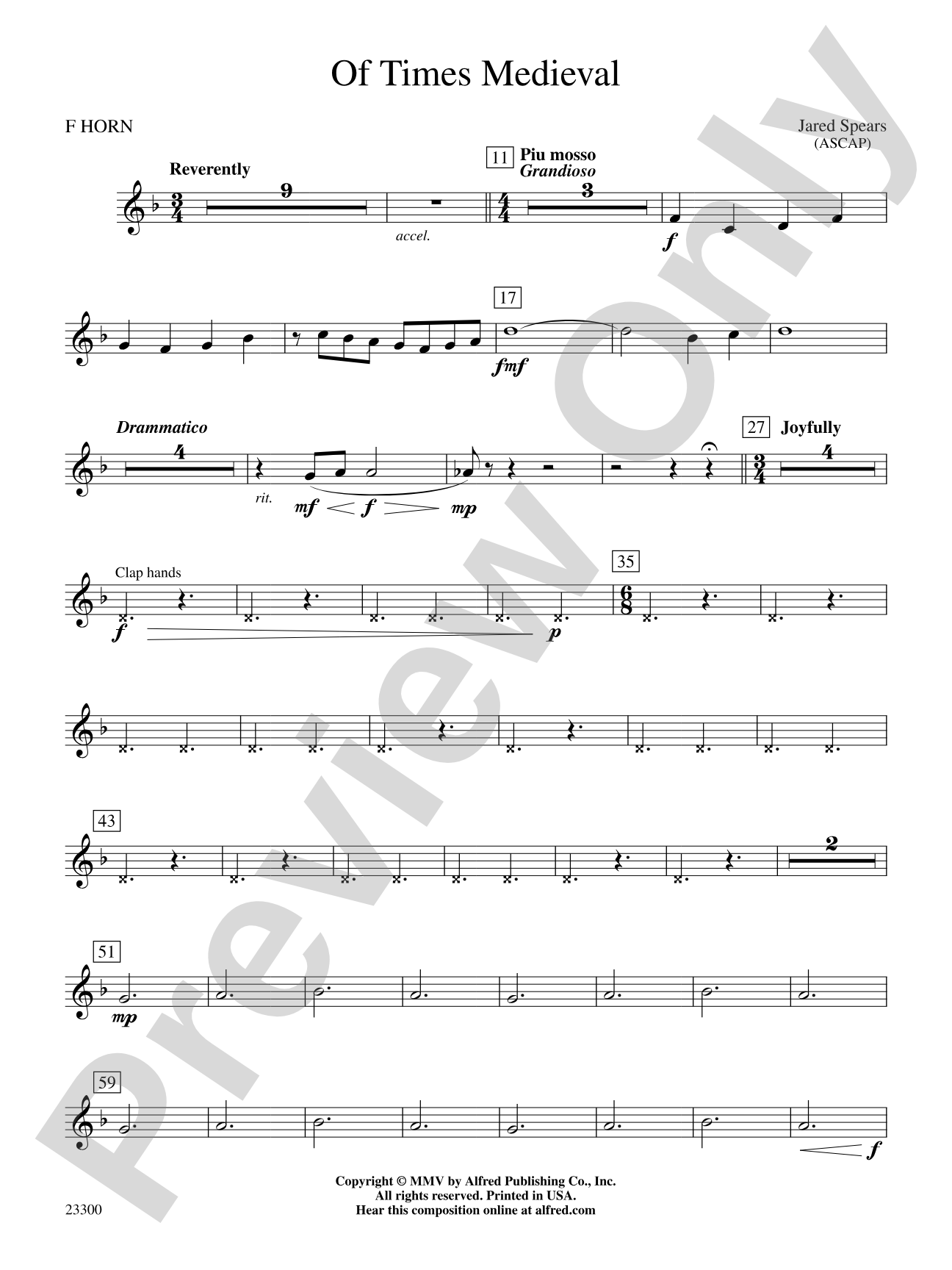 Of Times Medieval: 1st F Horn