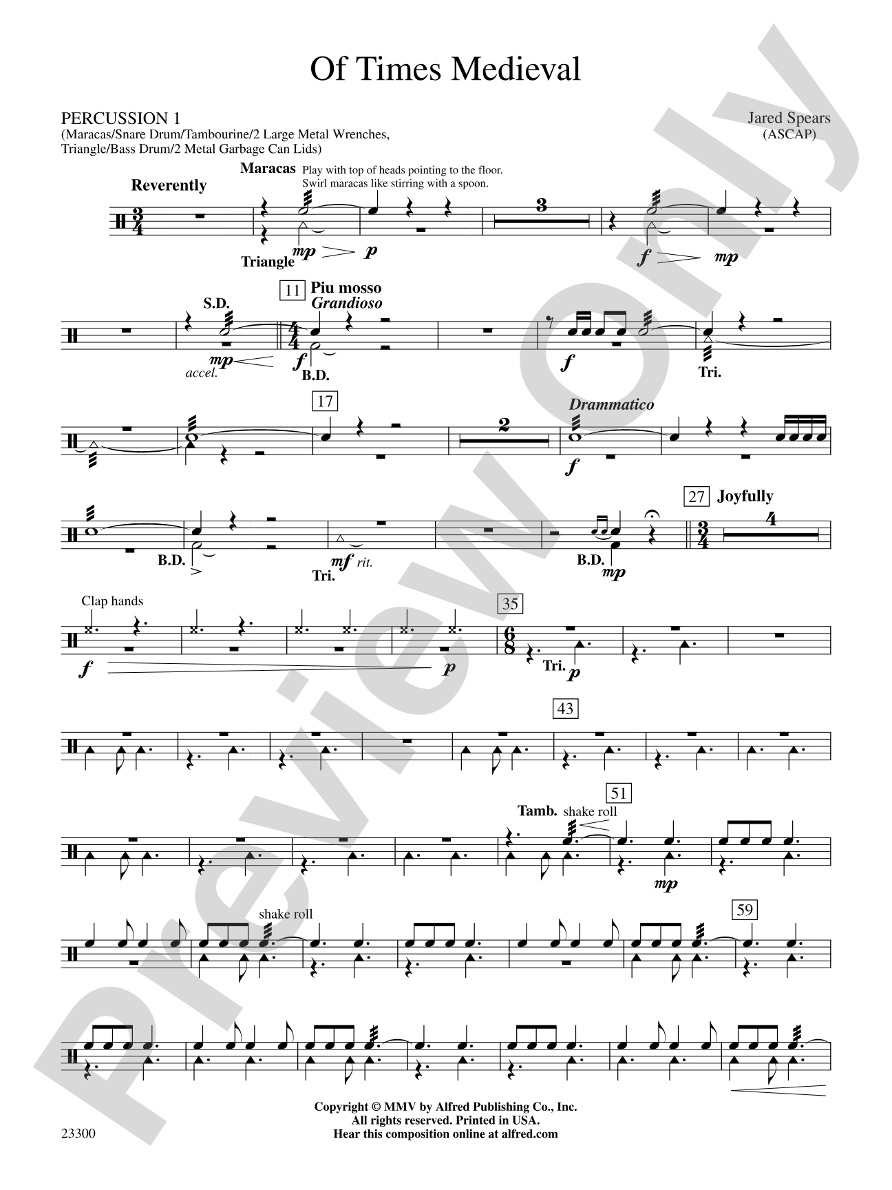 Of Times Medieval: 1st Percussion