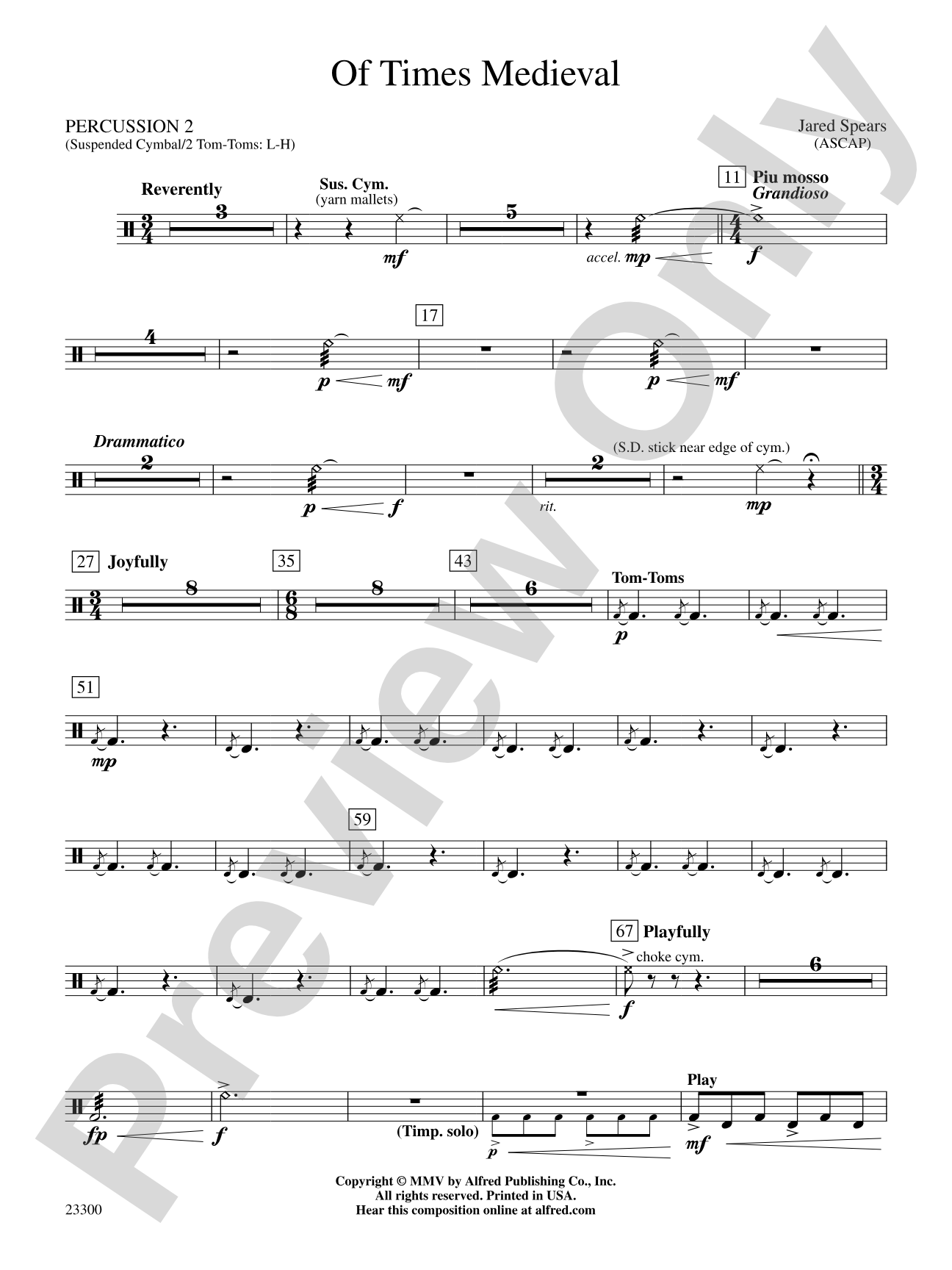 Of Times Medieval: 2nd Percussion