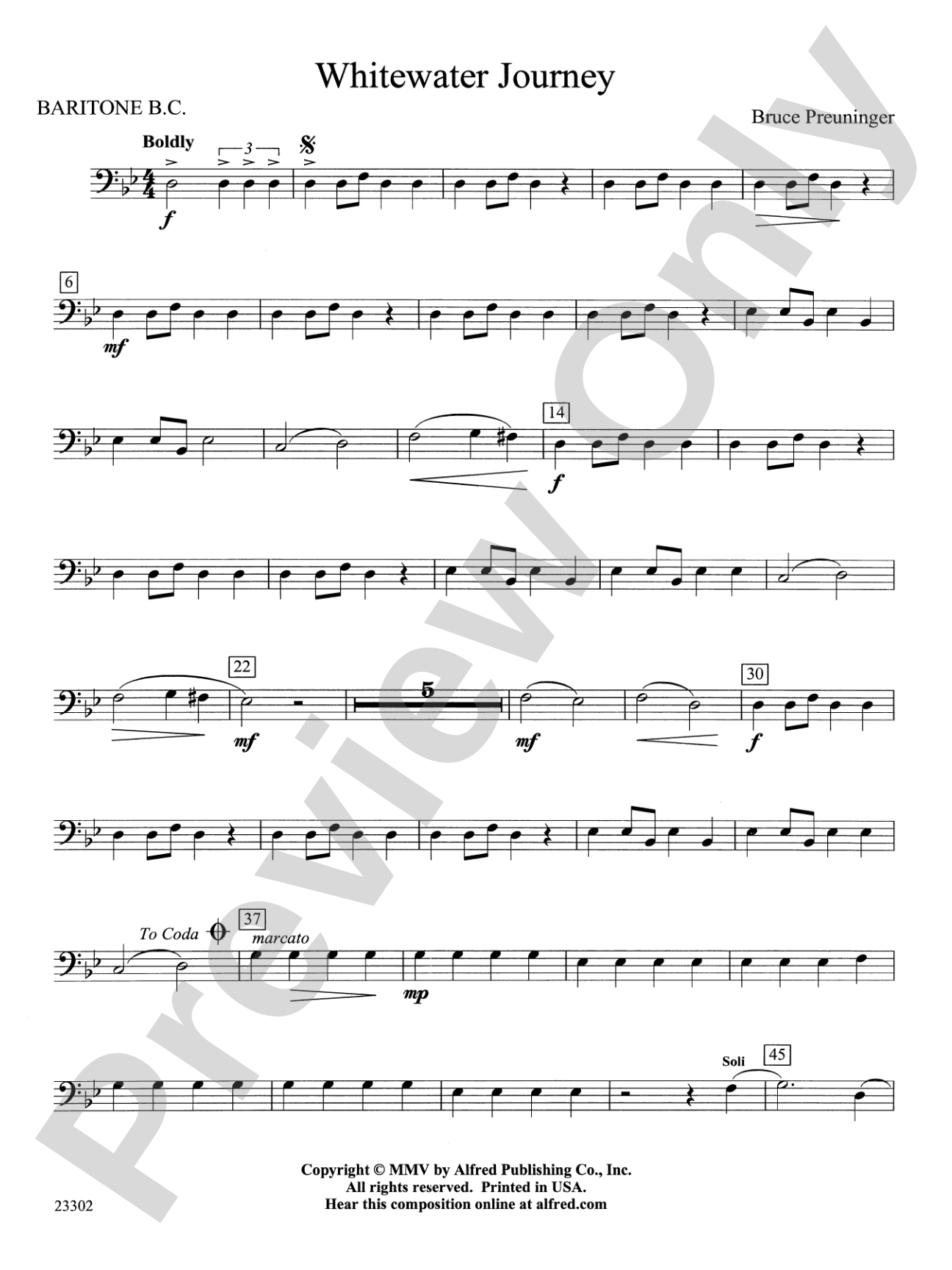 White Water Journey: Baritone B.C.