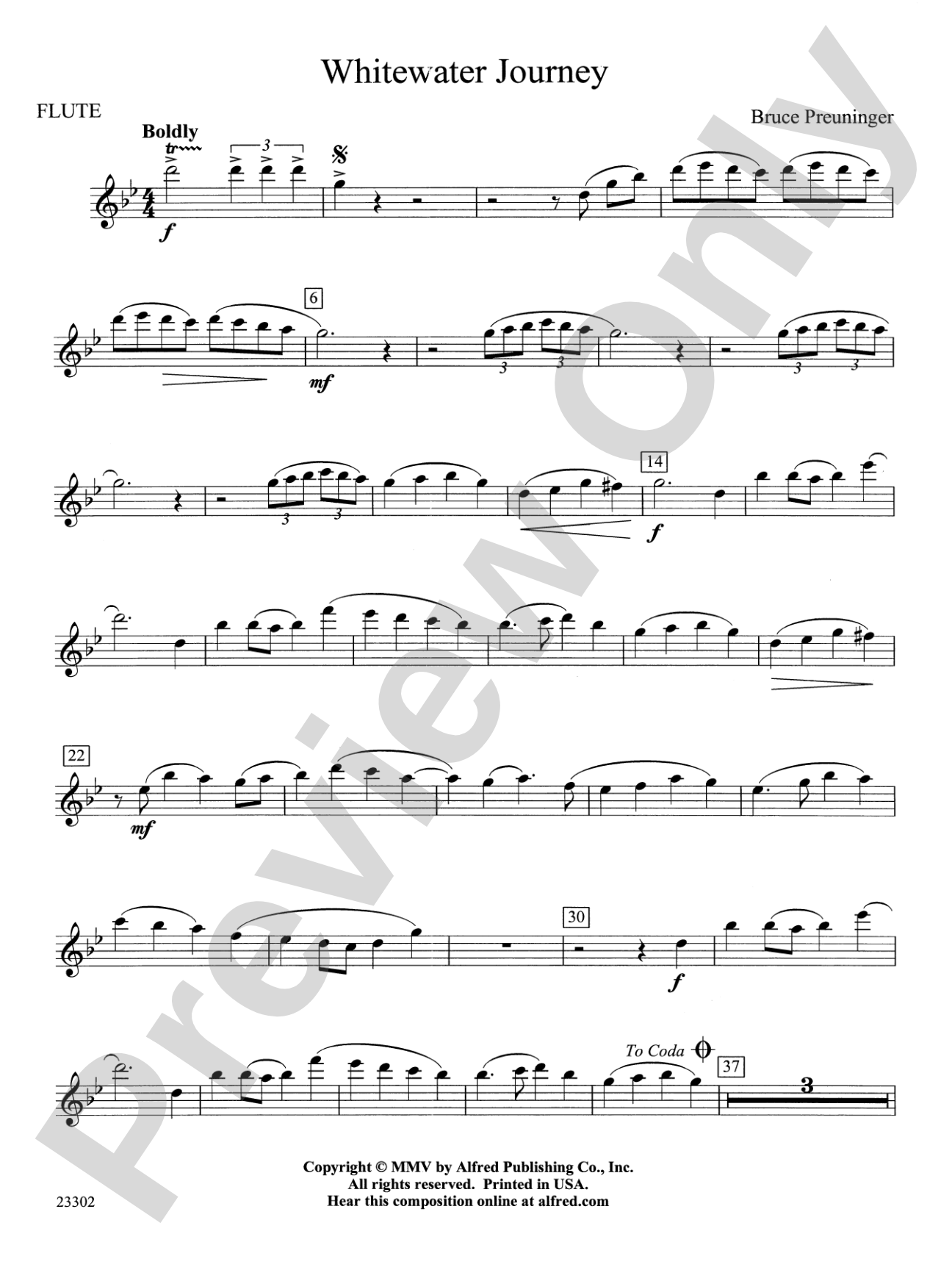 White Water Journey: Flute
