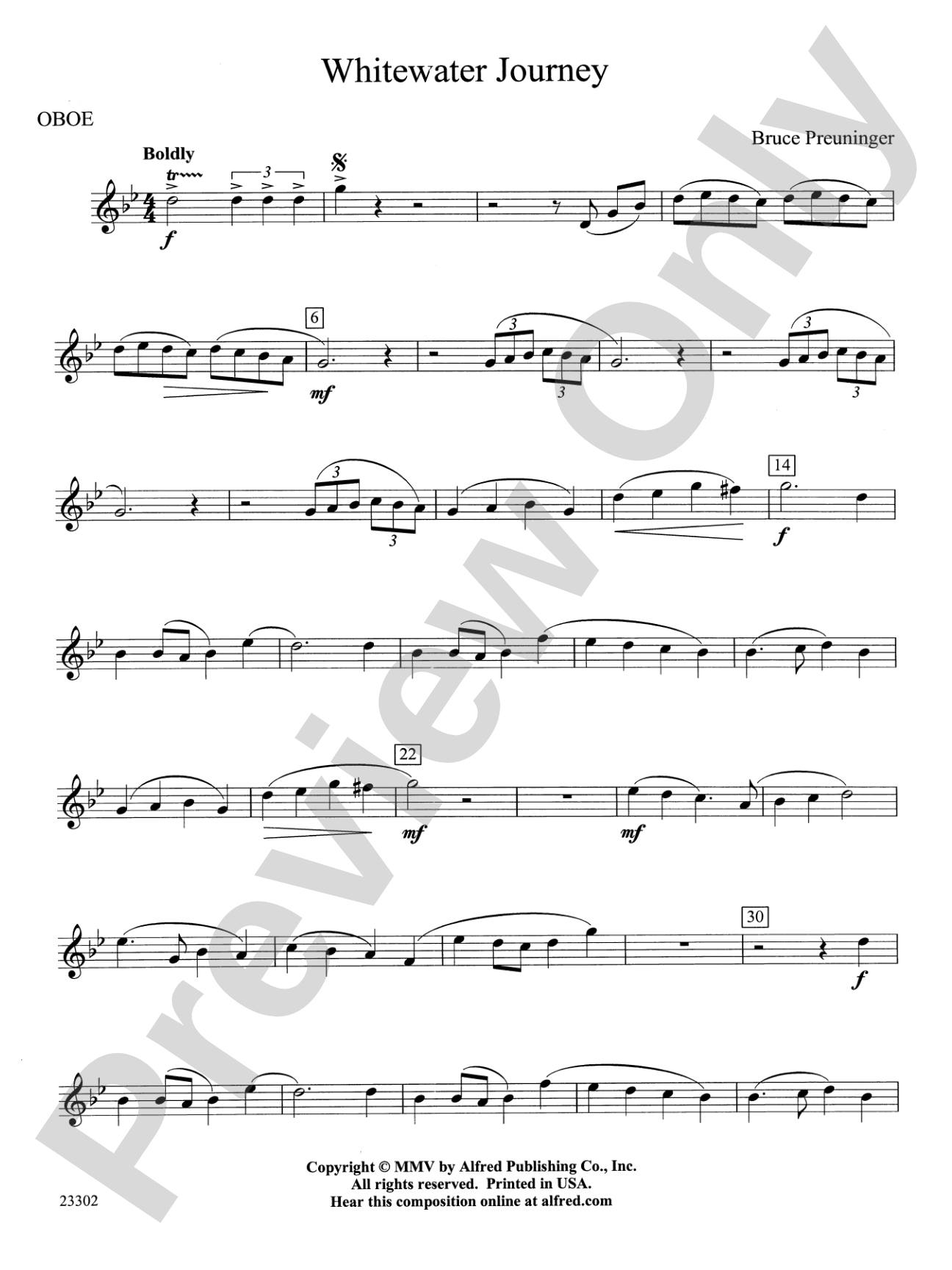 White Water Journey: Oboe