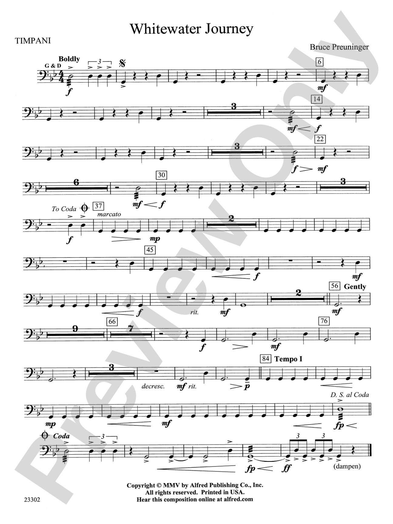 White Water Journey: Timpani