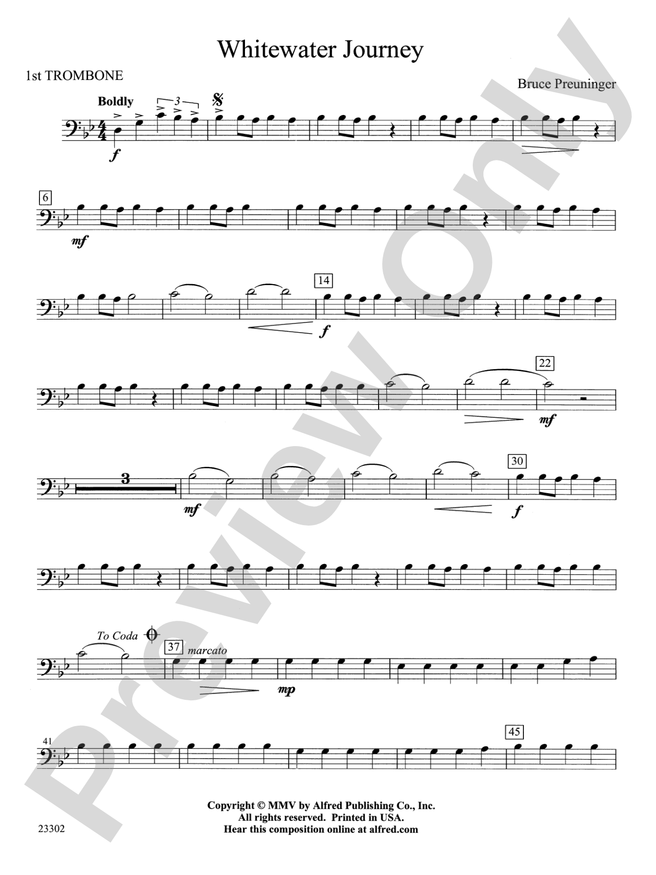 White Water Journey: 1st Trombone