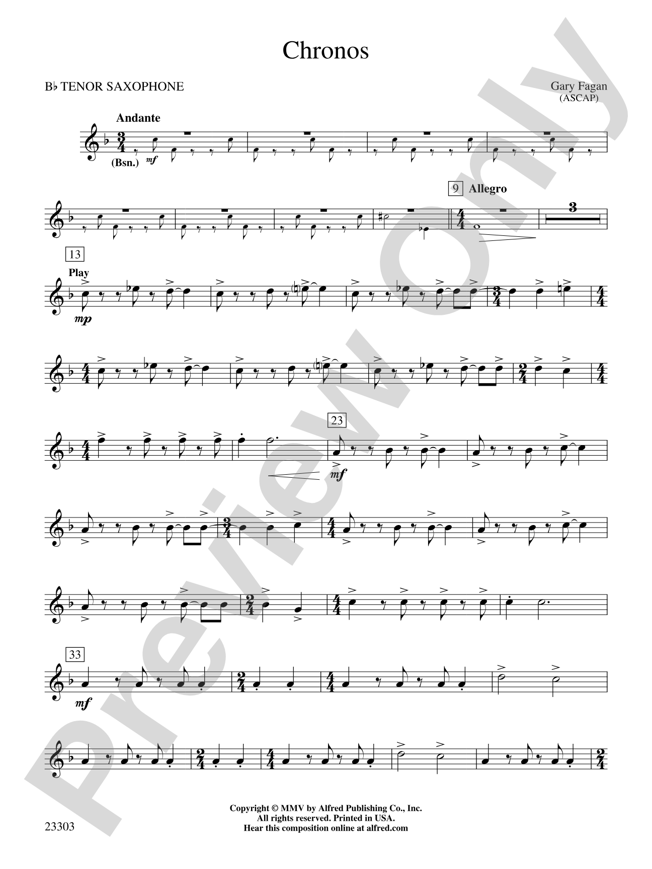 Chronos: B-flat Tenor Saxophone