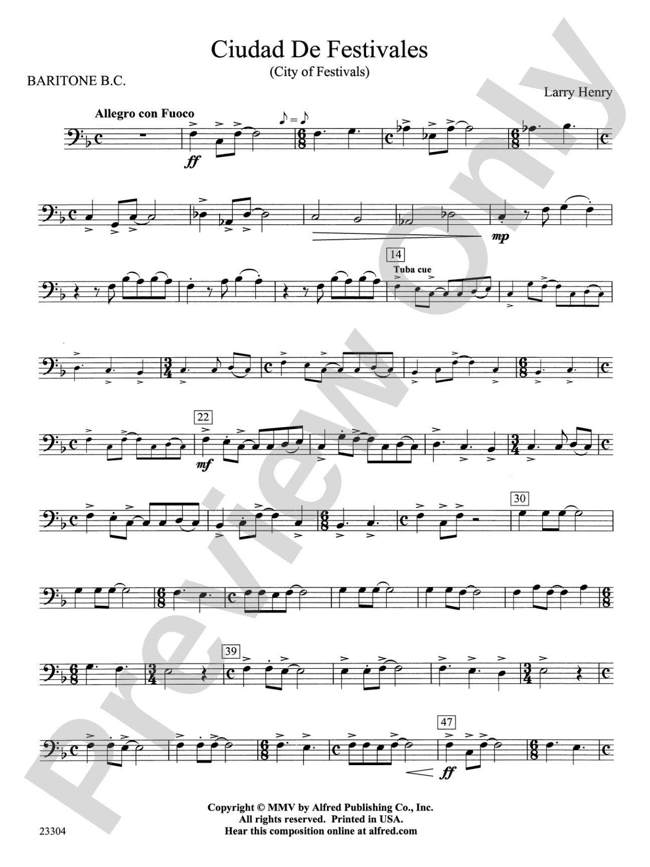 Ciudad de Festivales: Baritone B.C.