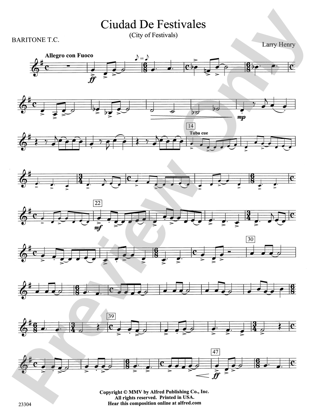 Ciudad de Festivales: Baritone T.C.