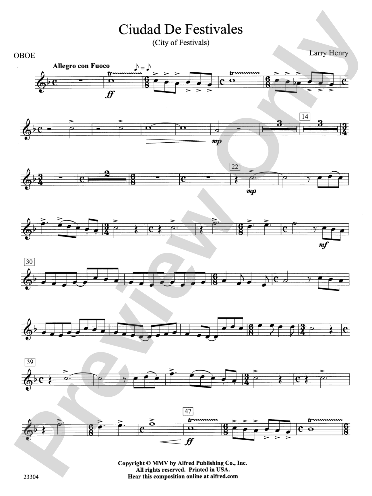 Ciudad de Festivales: Oboe