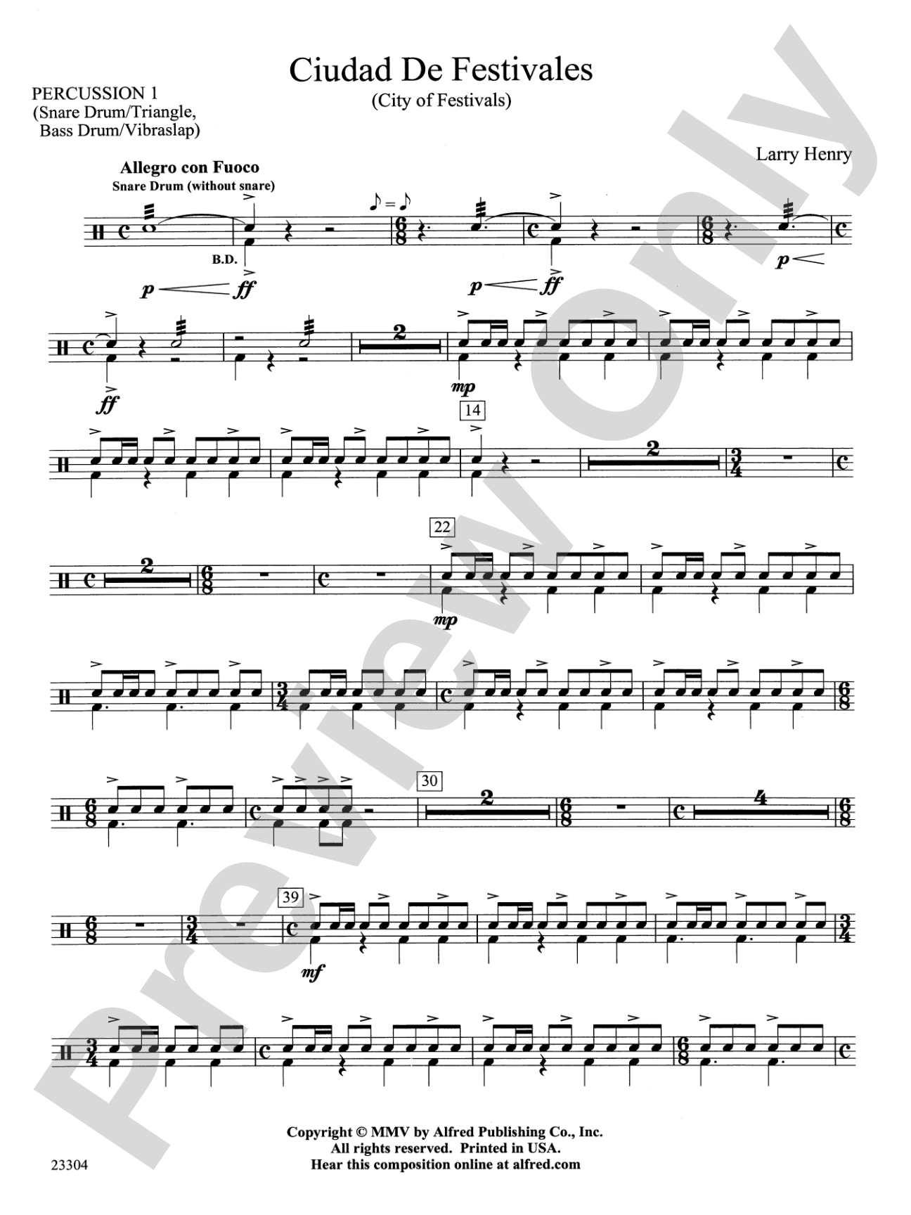 Ciudad de Festivales: 1st Percussion