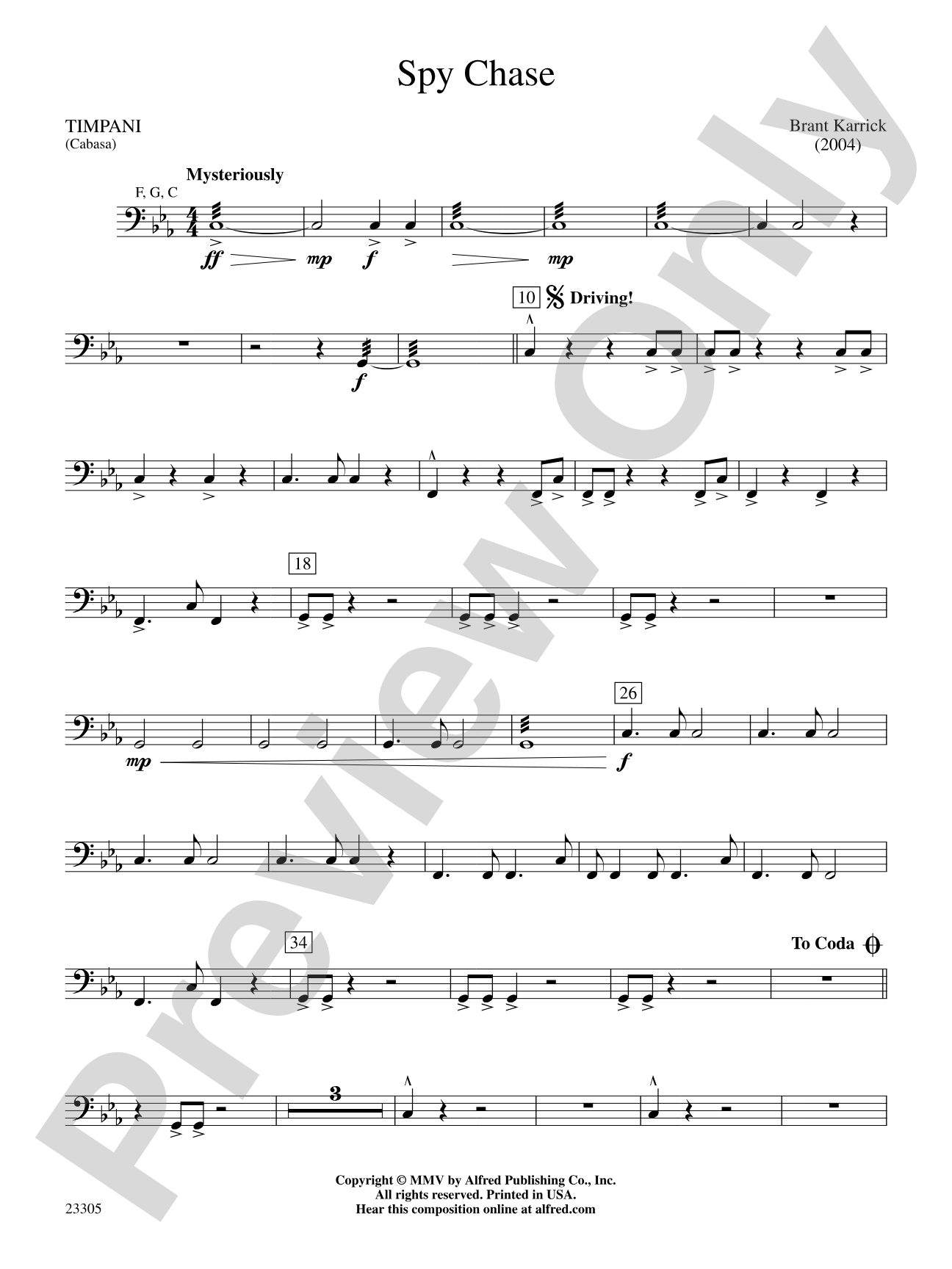 Spy Chase: Timpani