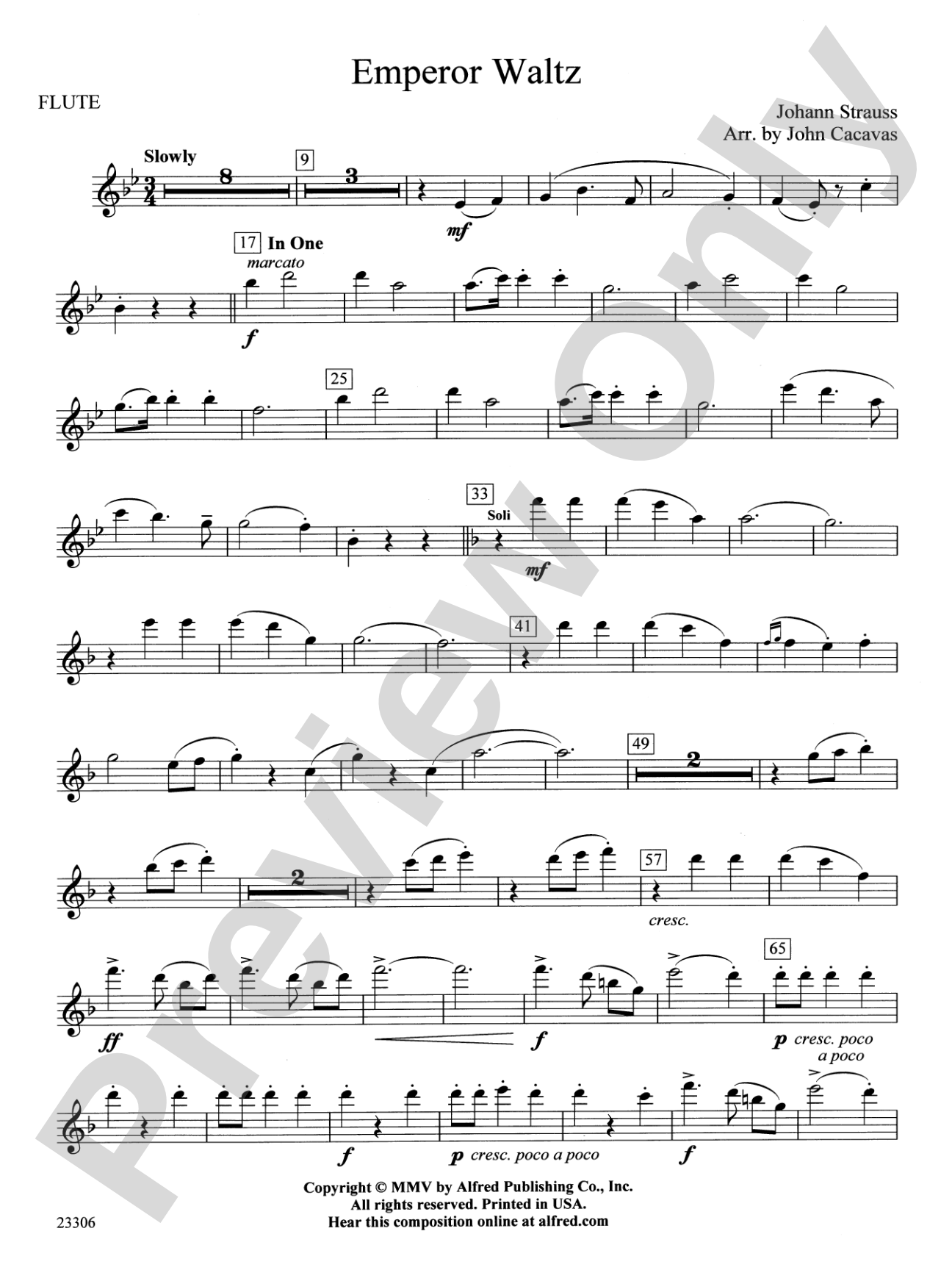 Emperor Waltz: Flute
