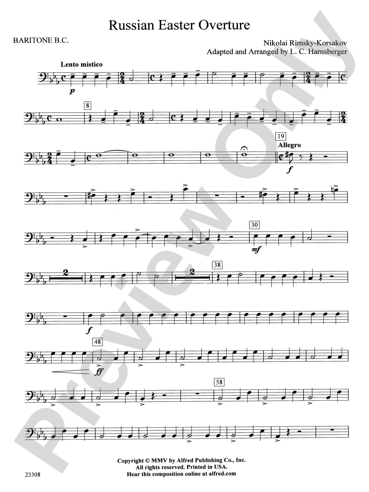 Russian Easter Overture: Baritone B.C.