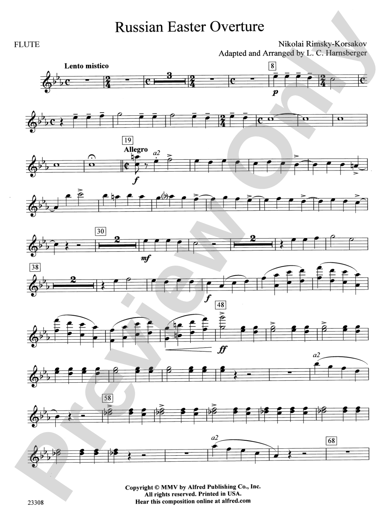 Russian Easter Overture: Flute