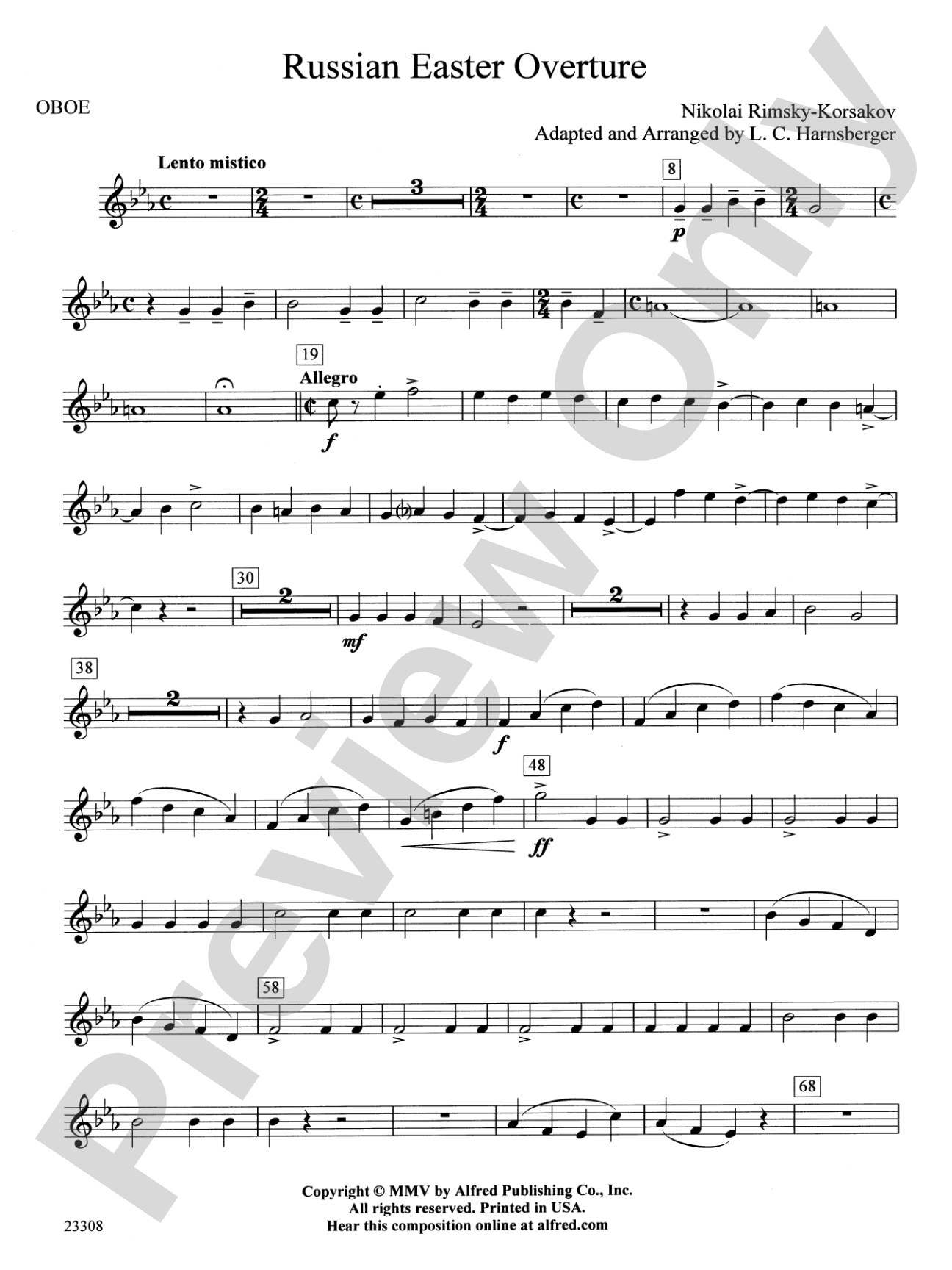 Russian Easter Overture: Oboe
