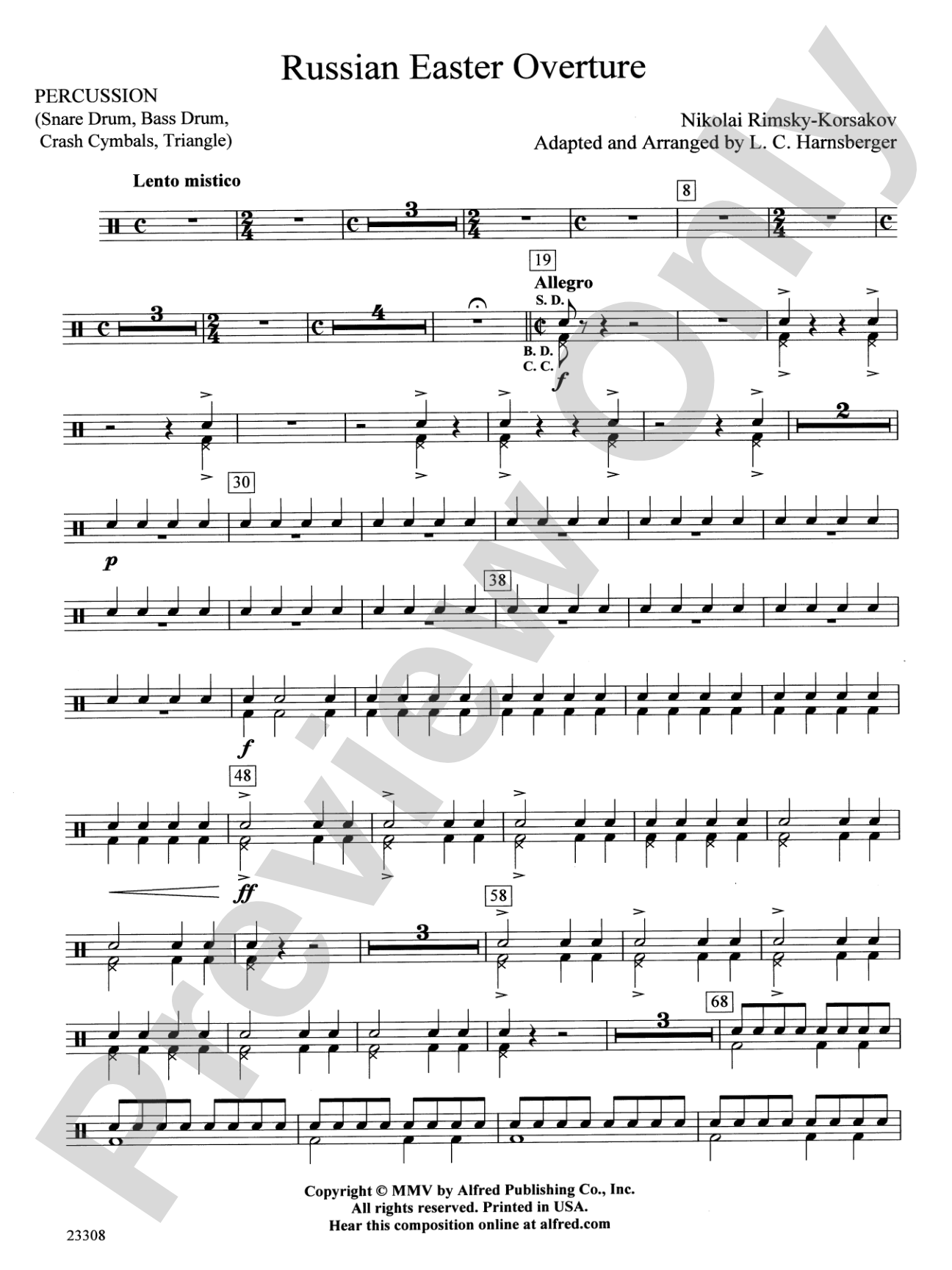 Russian Easter Overture: 1st Percussion