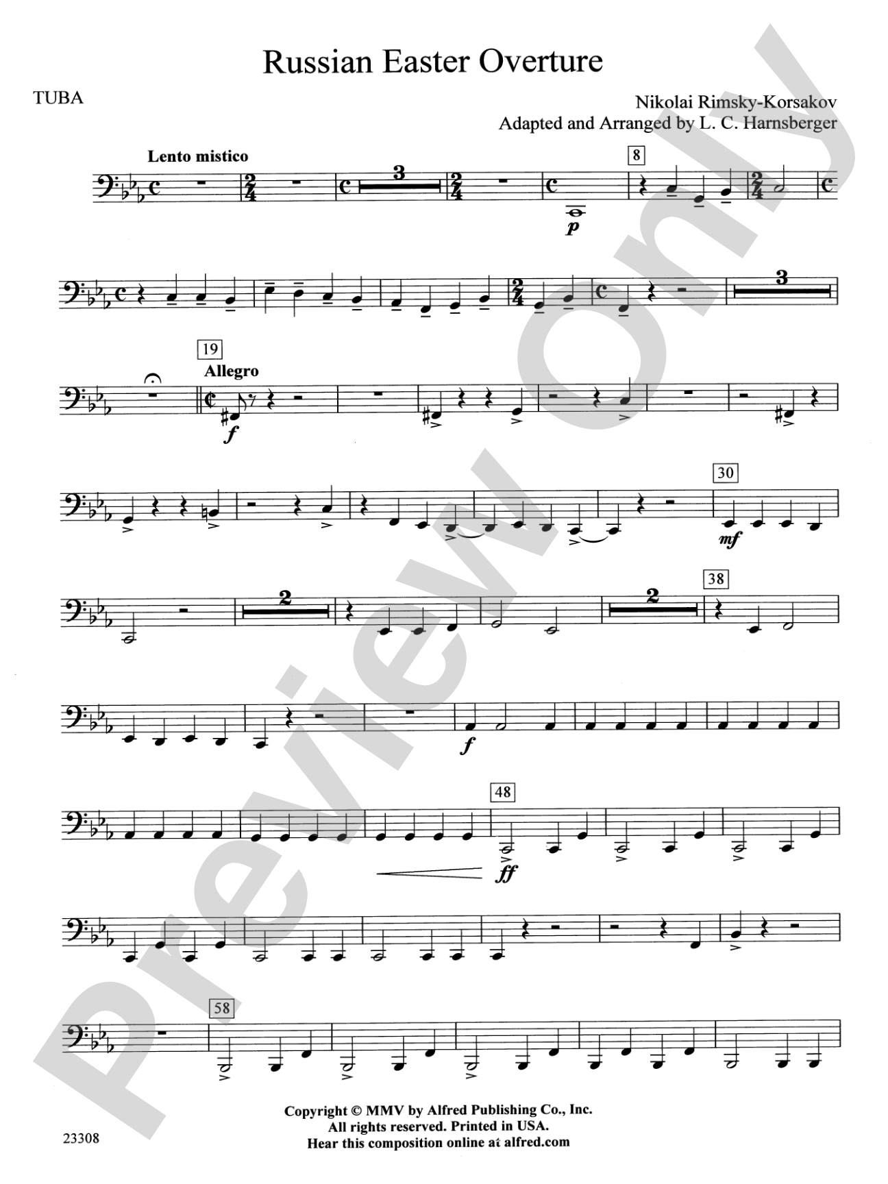Russian Easter Overture: Tuba
