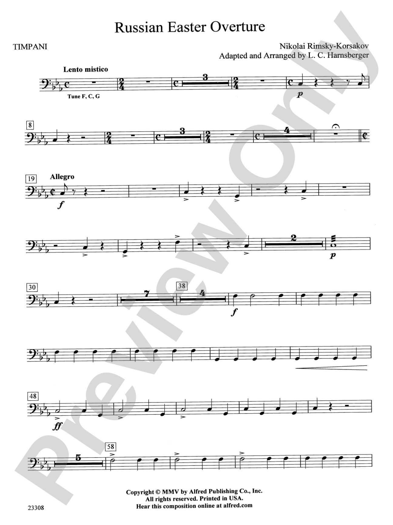 Russian Easter Overture: Timpani