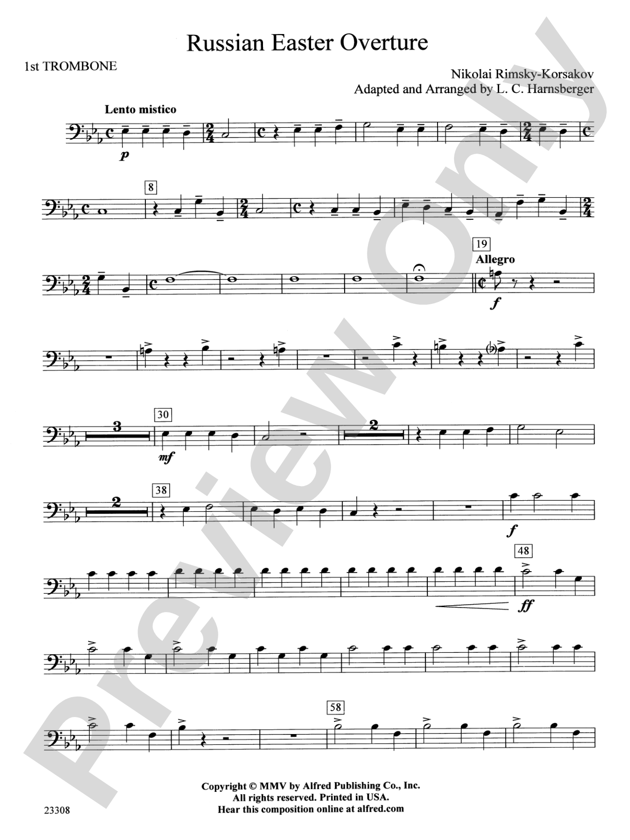 Russian Easter Overture: 1st Trombone