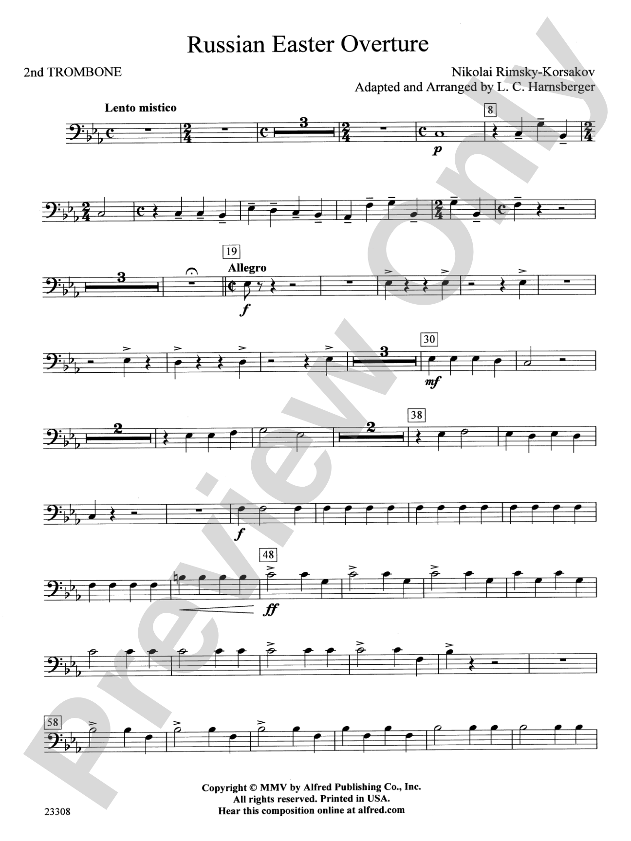 Russian Easter Overture: 2nd Trombone