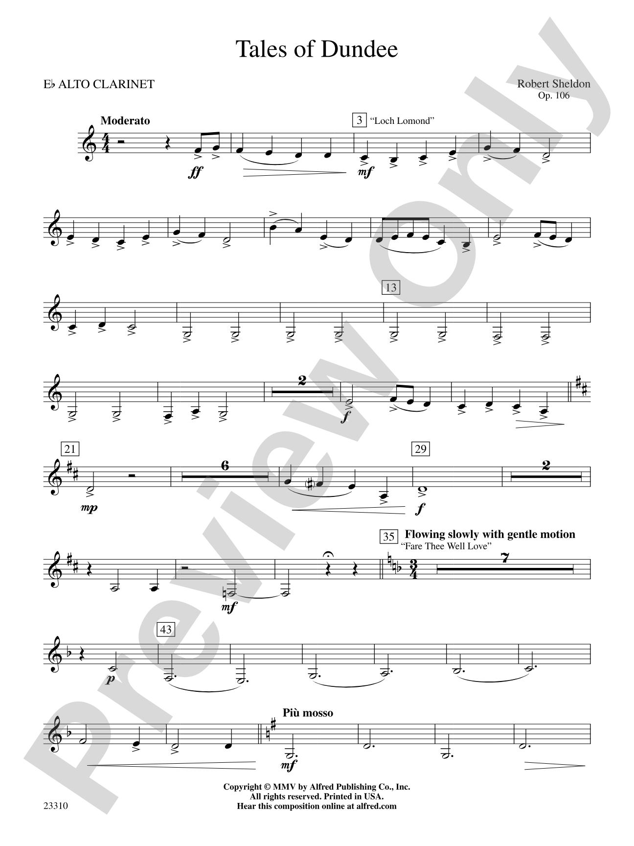 Tales of Dundee: E-flat Alto Clarinet