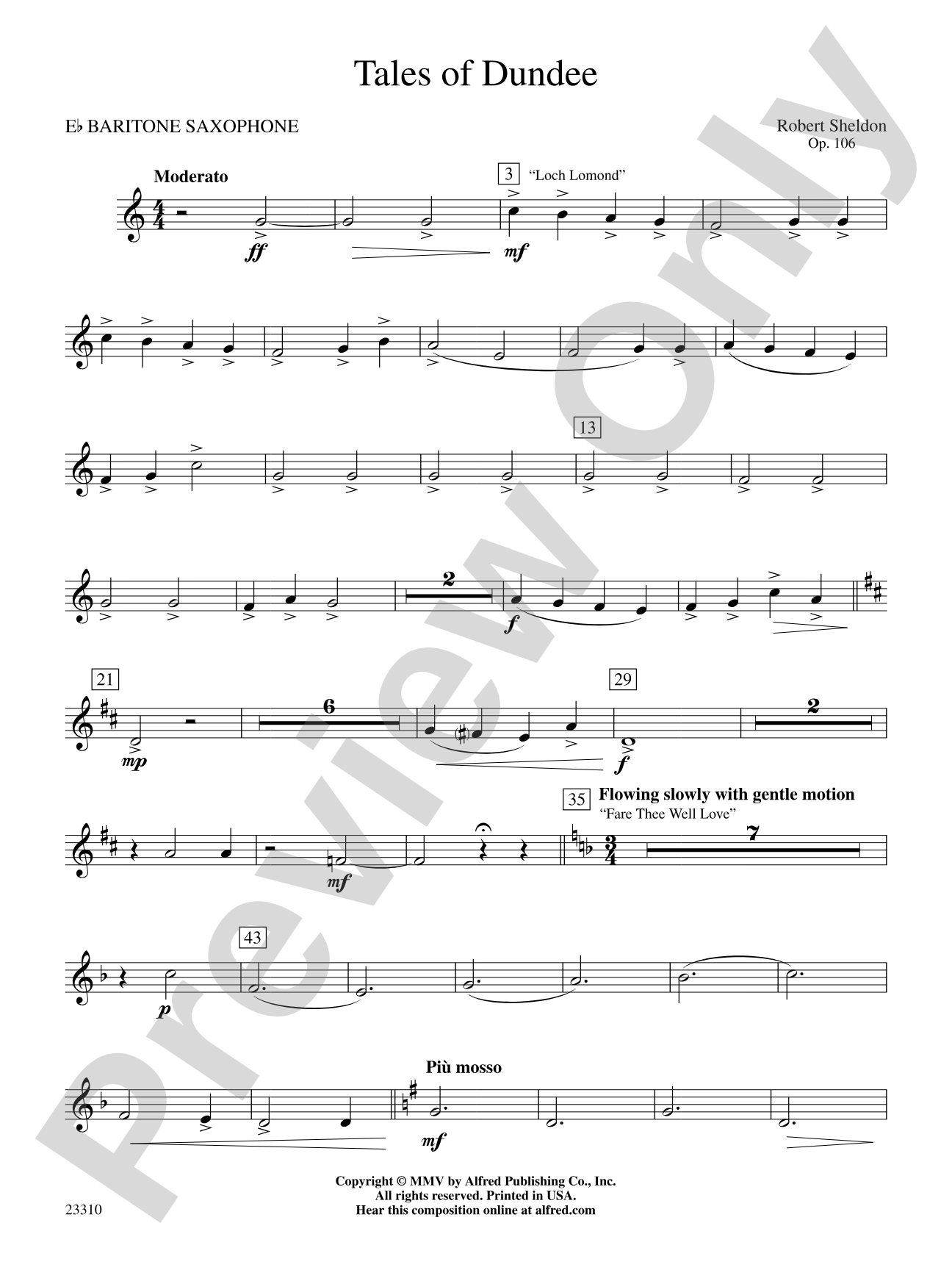 Tales of Dundee: E-flat Baritone Saxophone