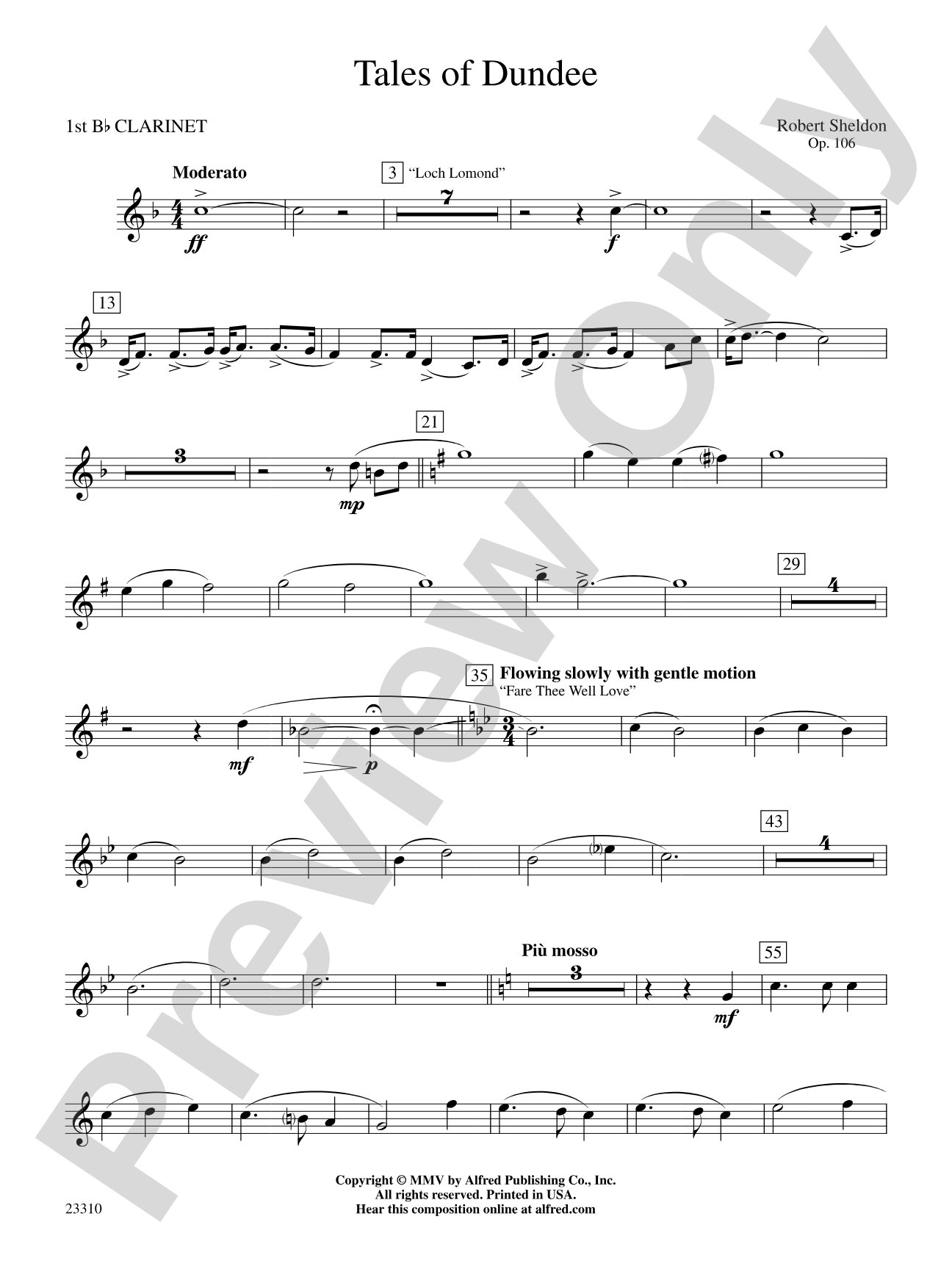 Tales of Dundee: 1st B-flat Clarinet