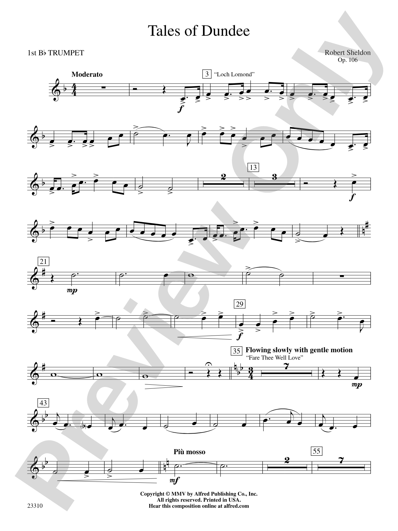 Tales of Dundee: 1st B-flat Trumpet