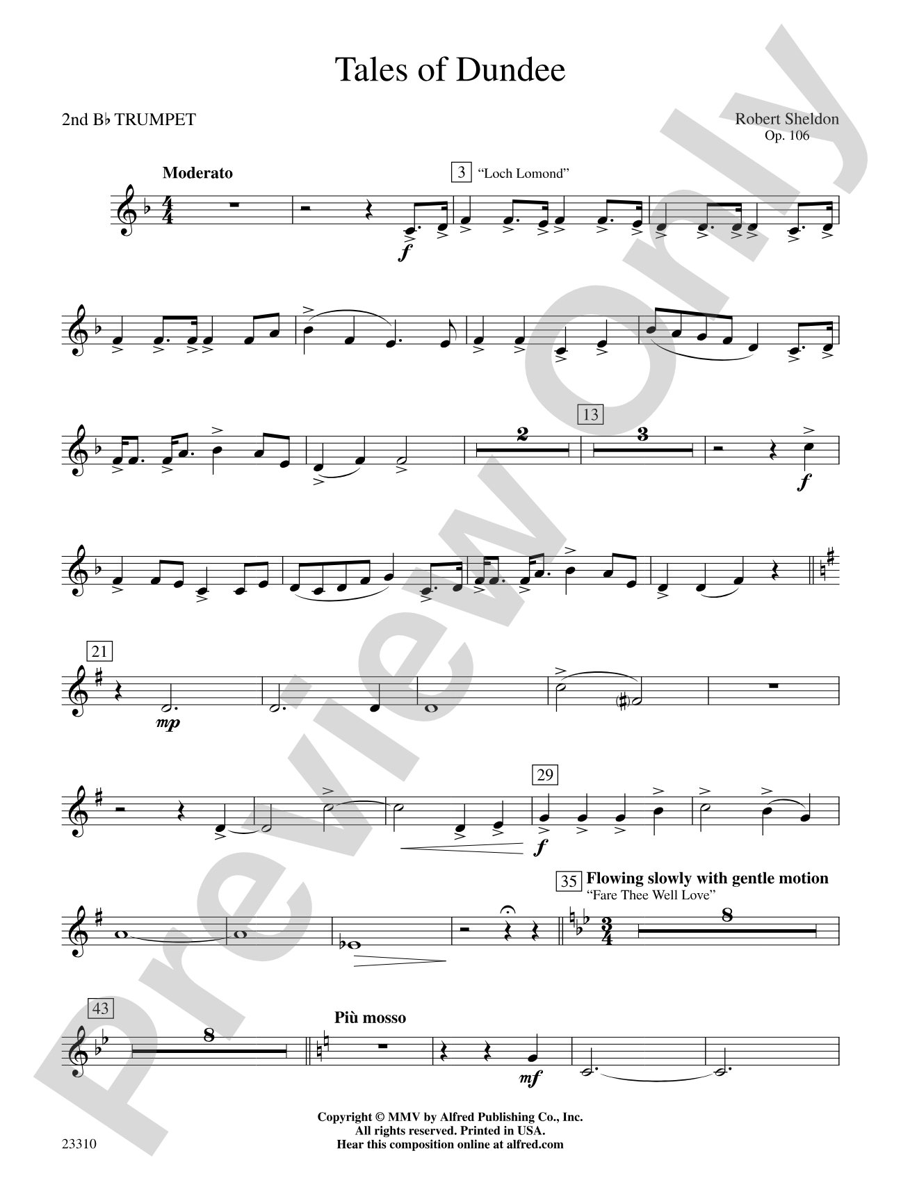 Tales of Dundee: 2nd B-flat Trumpet