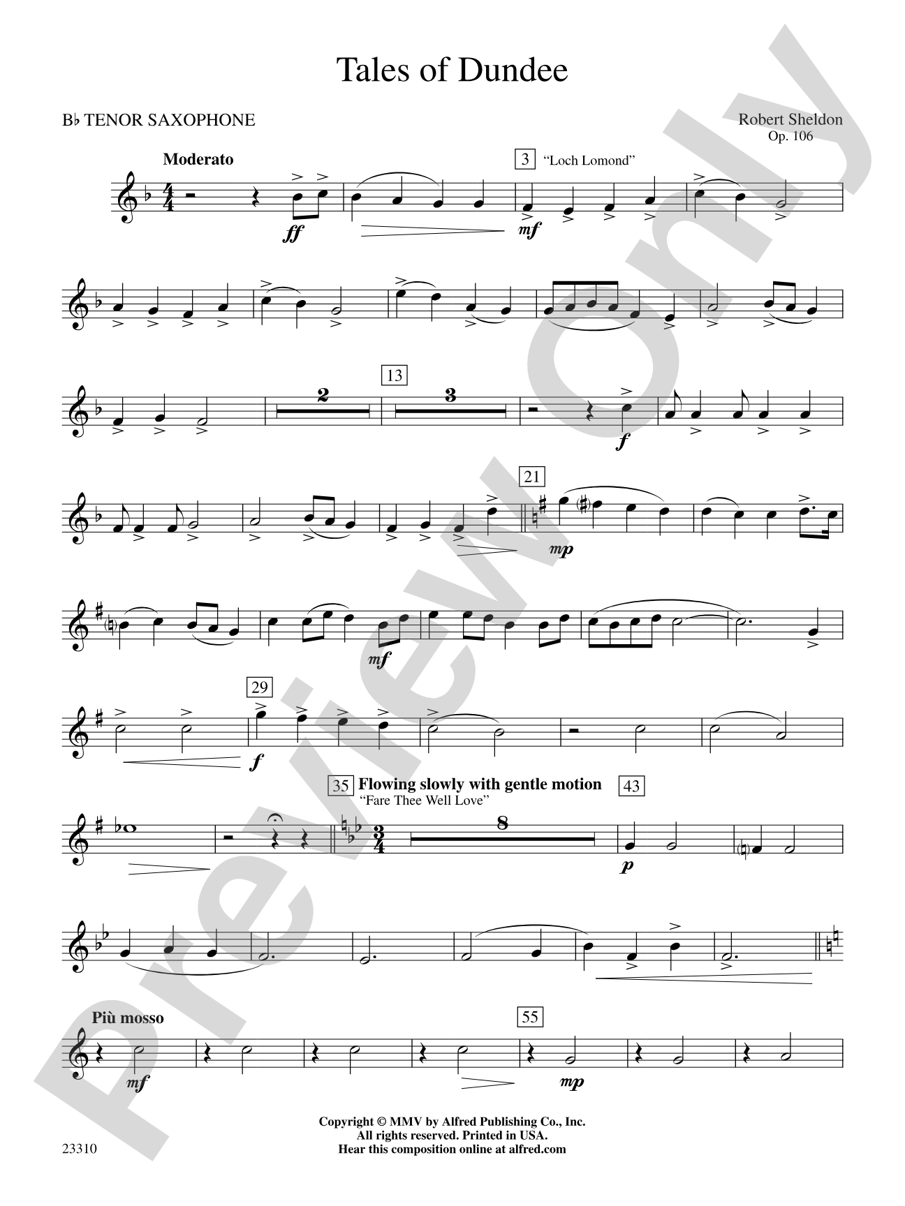 Tales of Dundee: B-flat Tenor Saxophone