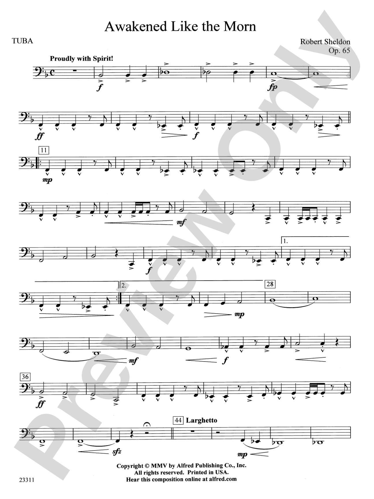 Awakened Like the Morn: Tuba
