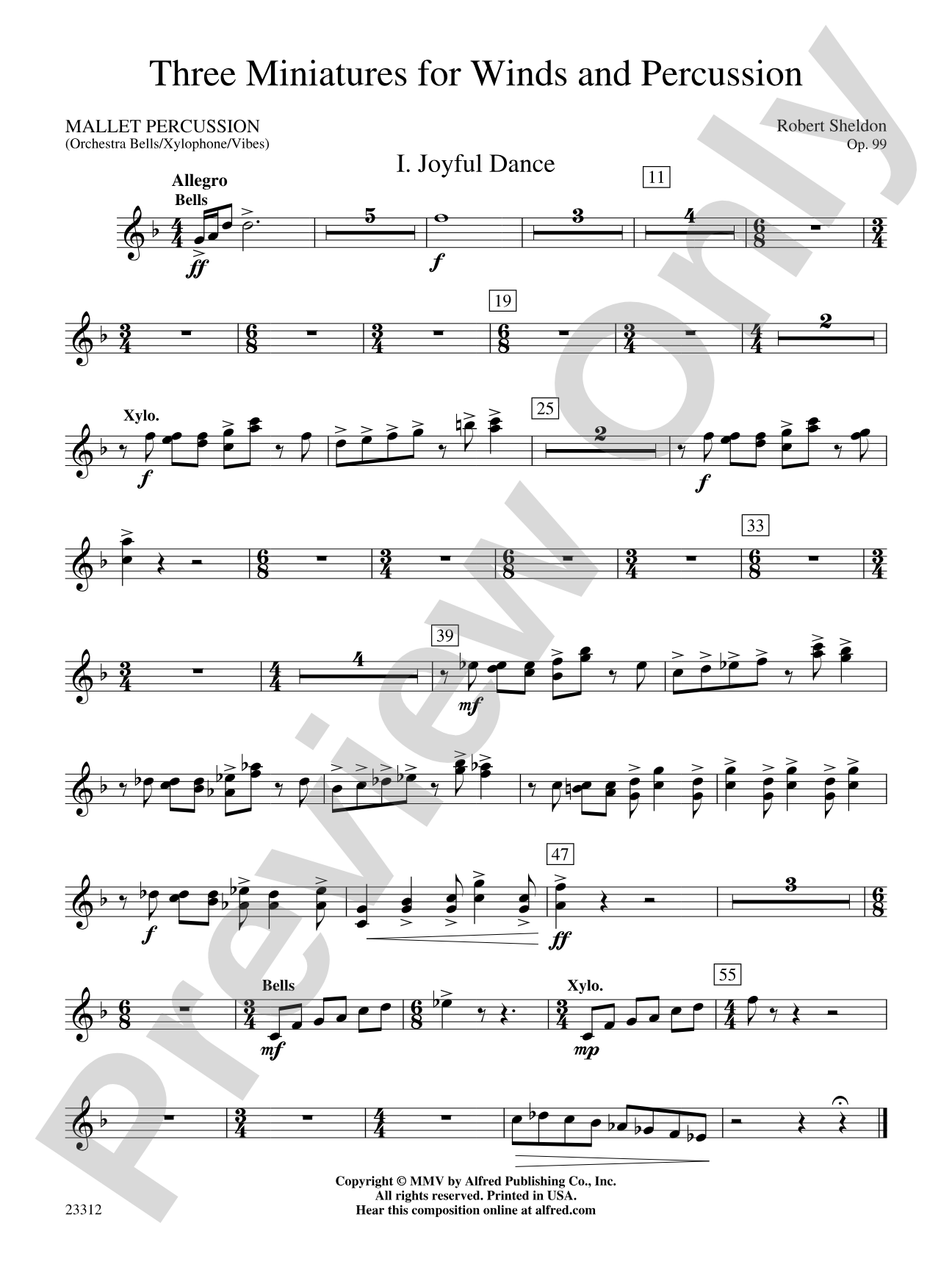 Three Miniatures for Winds and Percussion: Mallets
