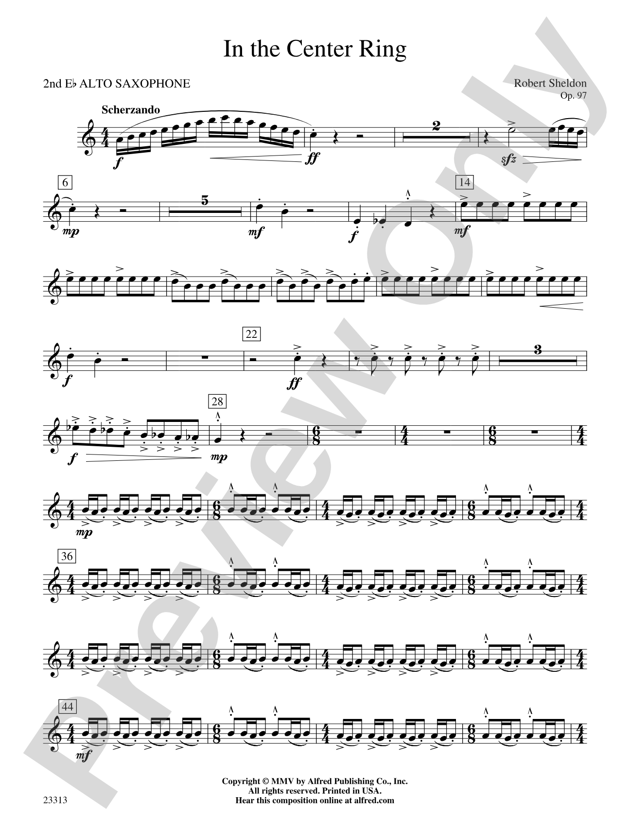 In the Center Ring: 2nd E-flat Alto Saxophone