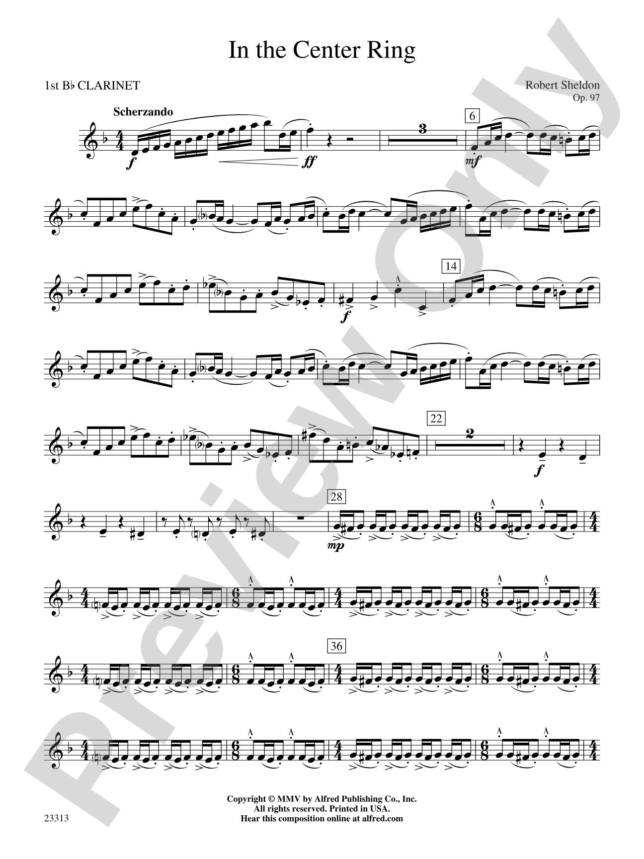 In the Center Ring: 1st B-flat Clarinet