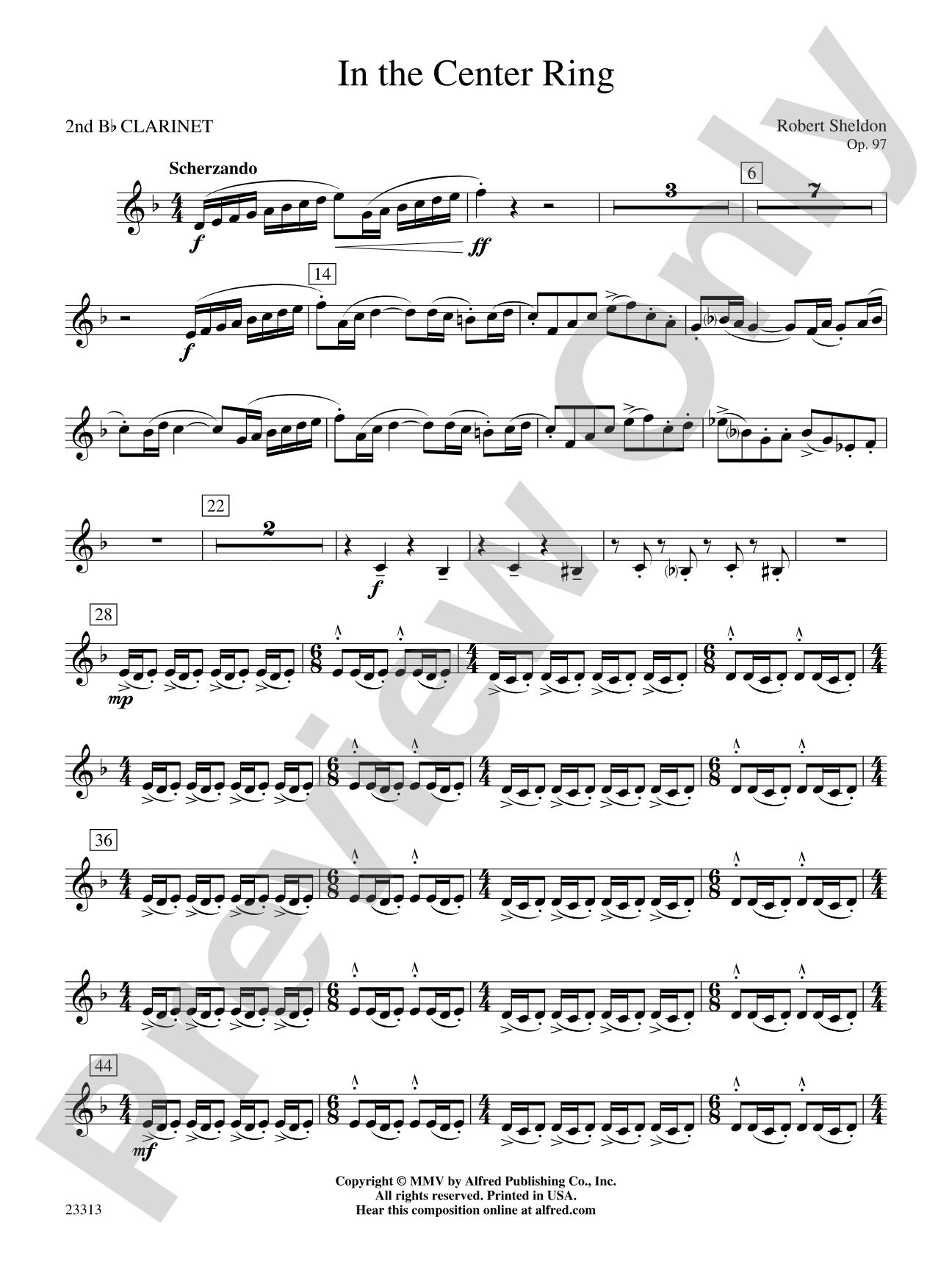 In the Center Ring: 2nd B-flat Clarinet